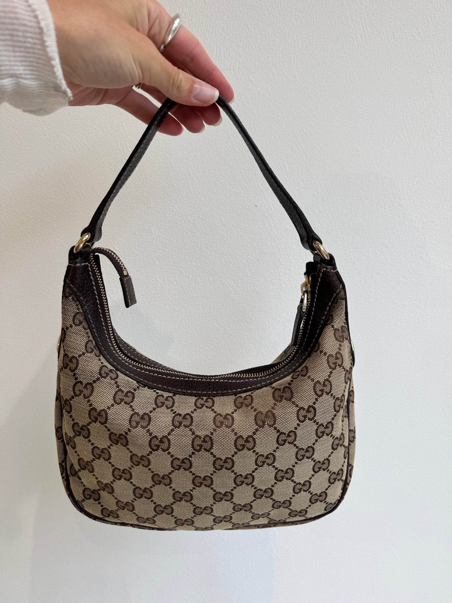 Vintage Gucci GG Canvas Abbey Mini Hobo