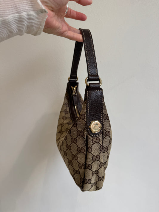 Vintage Gucci GG Canvas Abbey Mini Hobo