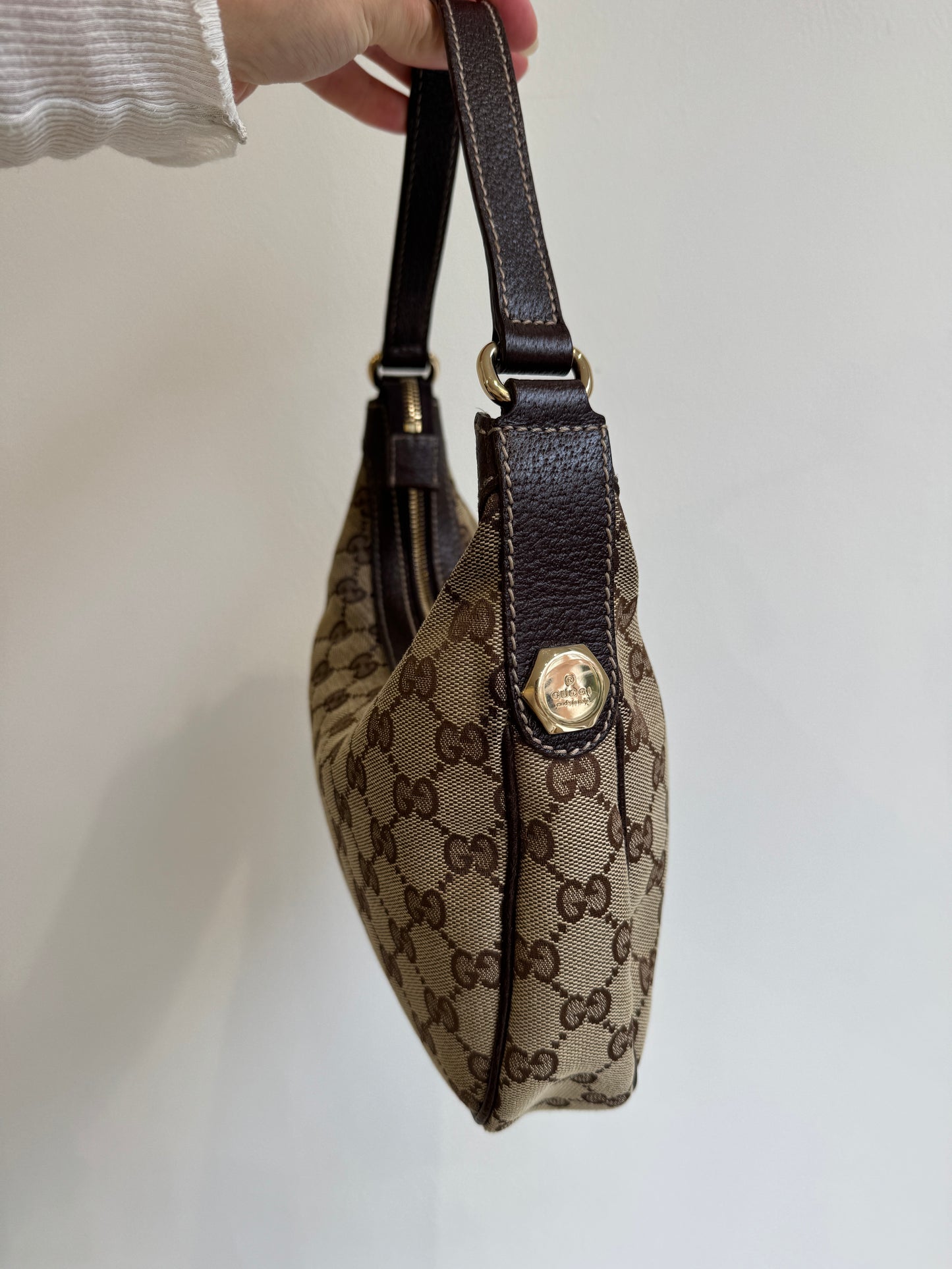 Vintage Gucci GG Canvas Abbey Mini Hobo