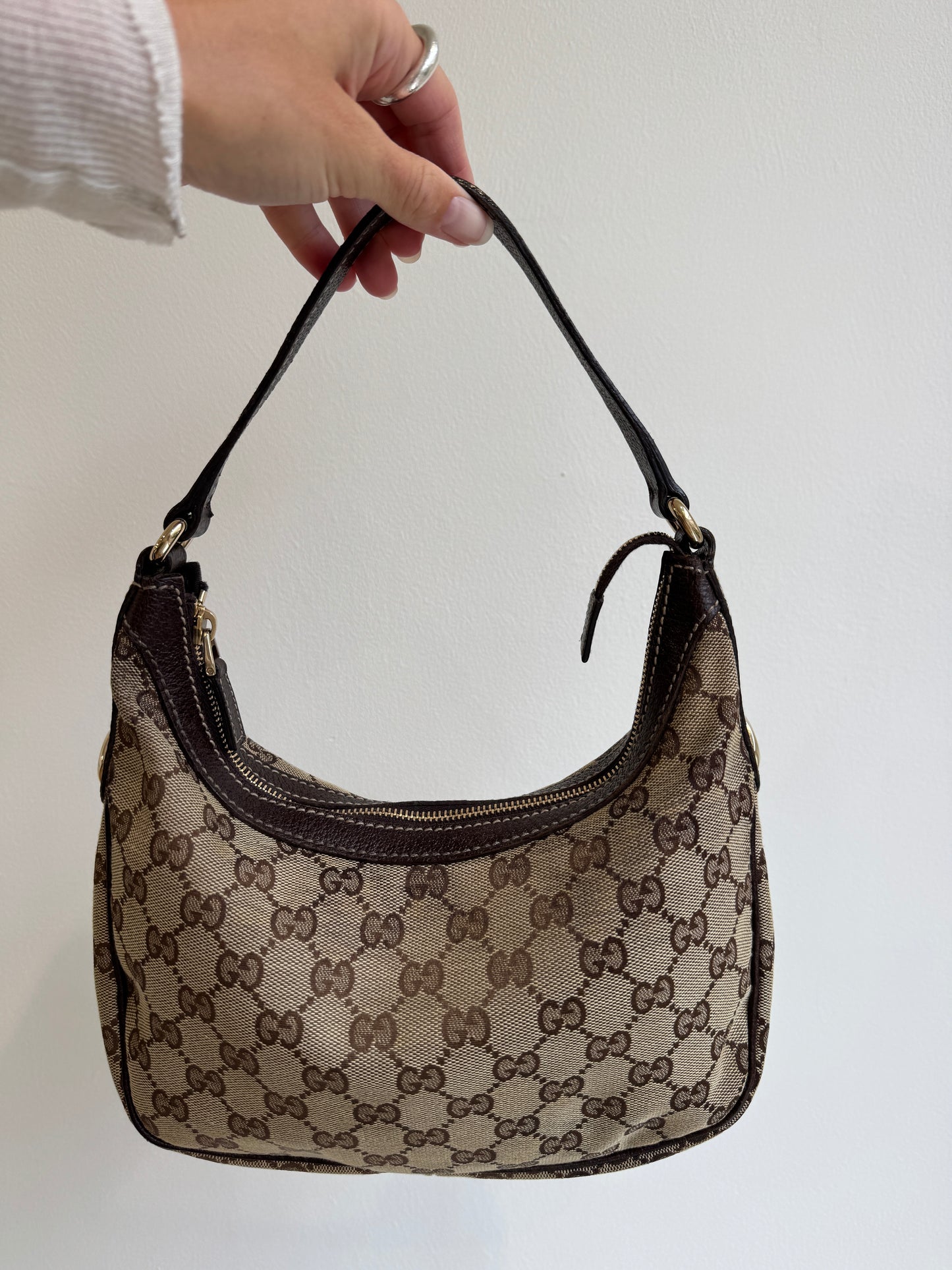 Vintage Gucci GG Canvas Abbey Mini Hobo