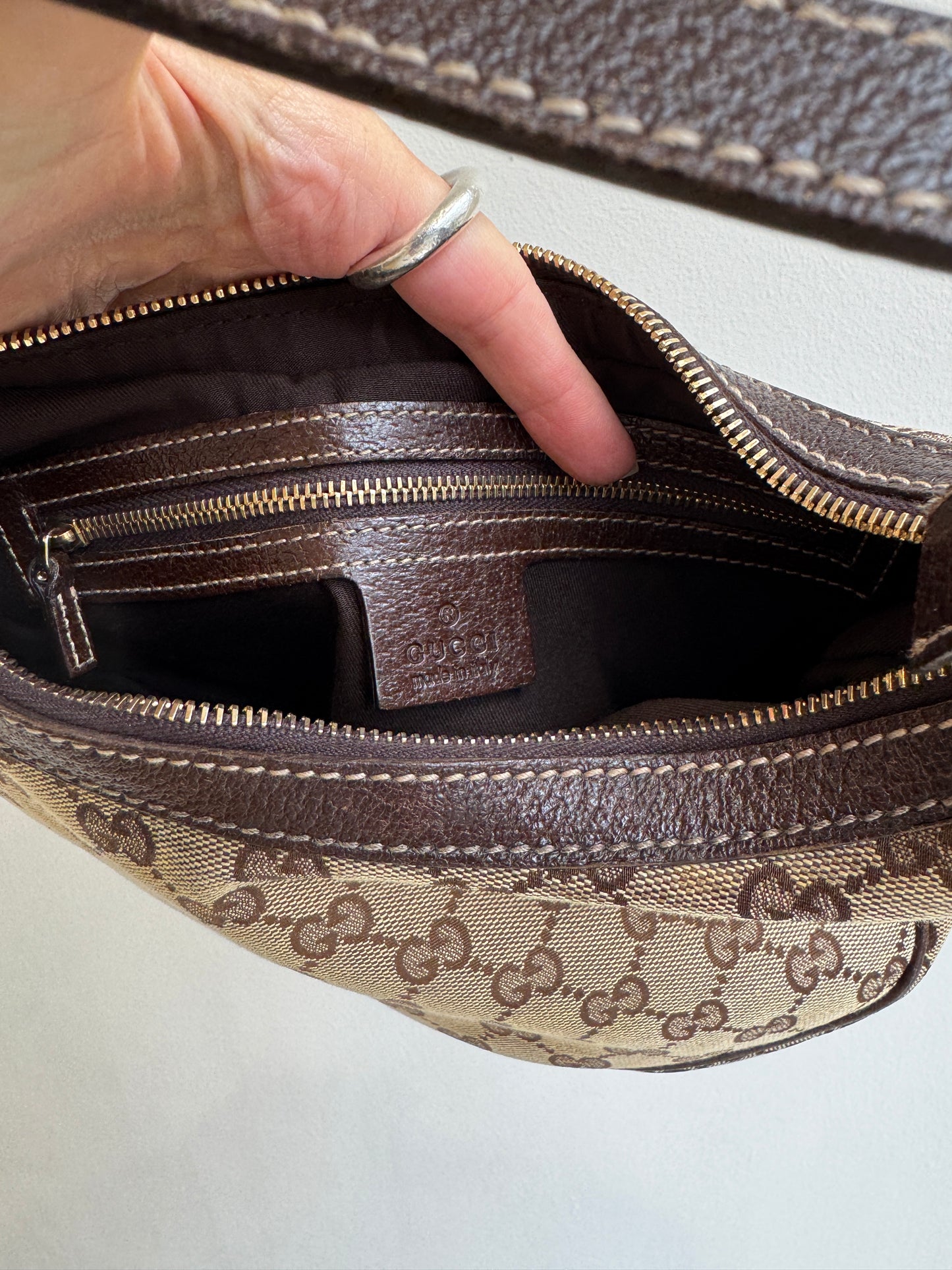Vintage Gucci GG Canvas Abbey Mini Hobo
