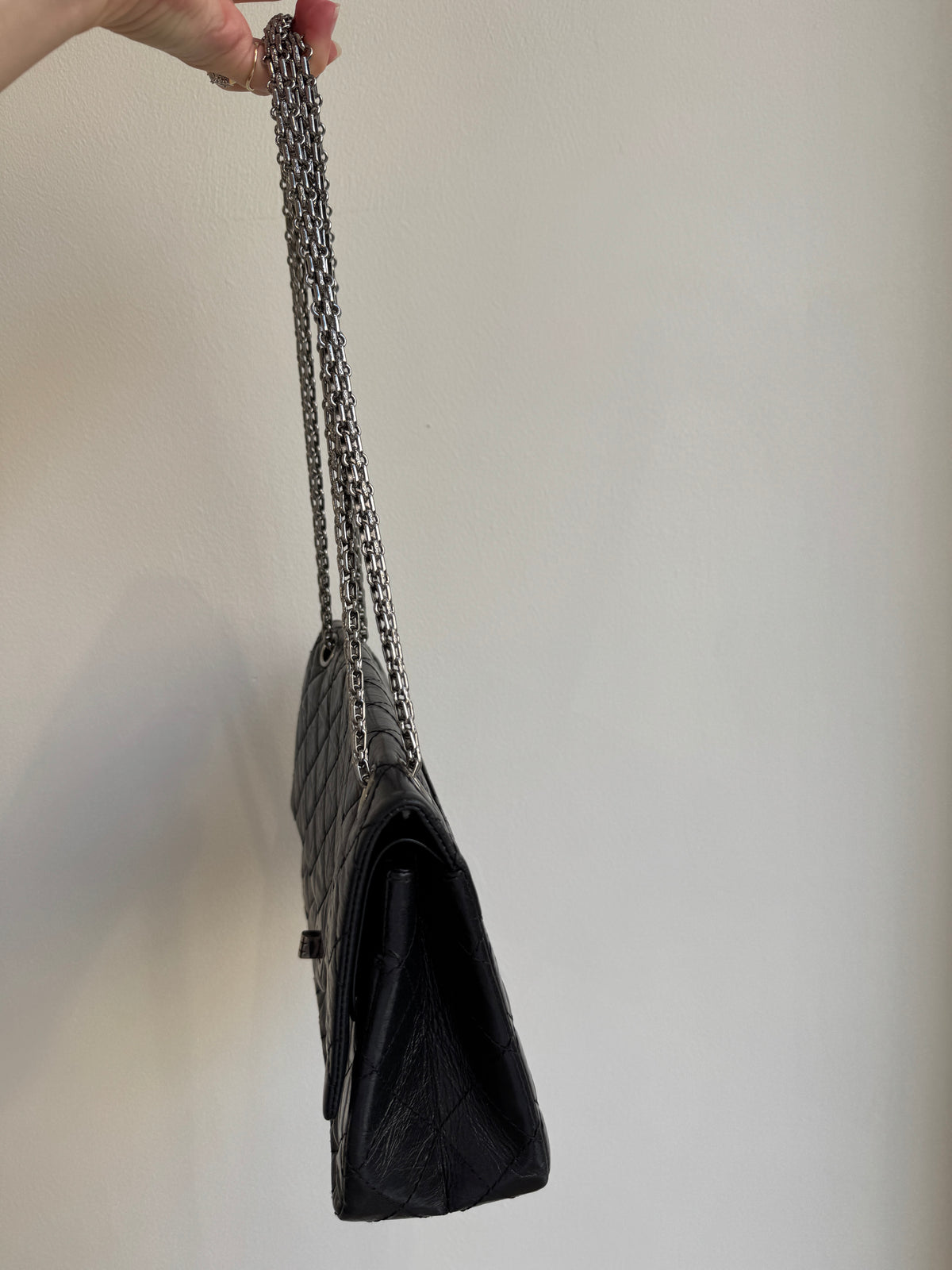 Chanel 2.55 Reissue 226 Double Flap in Black Aged Calfskin (2012 – 2013)