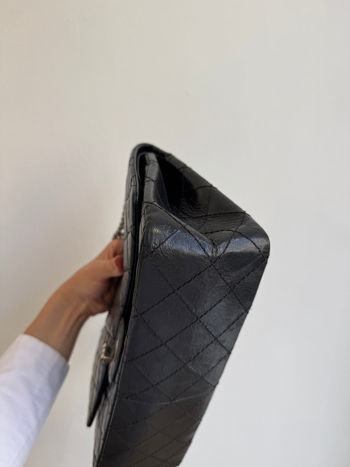 Chanel 2.55 Reissue 226 Double Flap in Black Aged Calfskin (2012 – 2013)