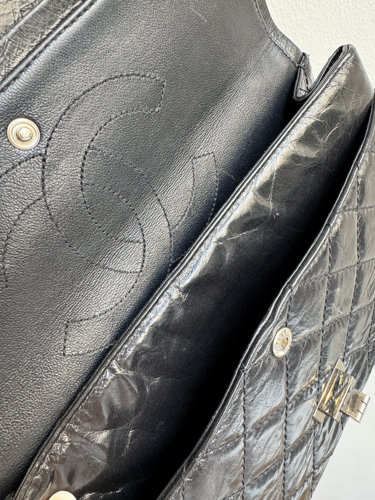 Chanel 2.55 Reissue 226 Double Flap in Black Aged Calfskin (2012 – 2013)