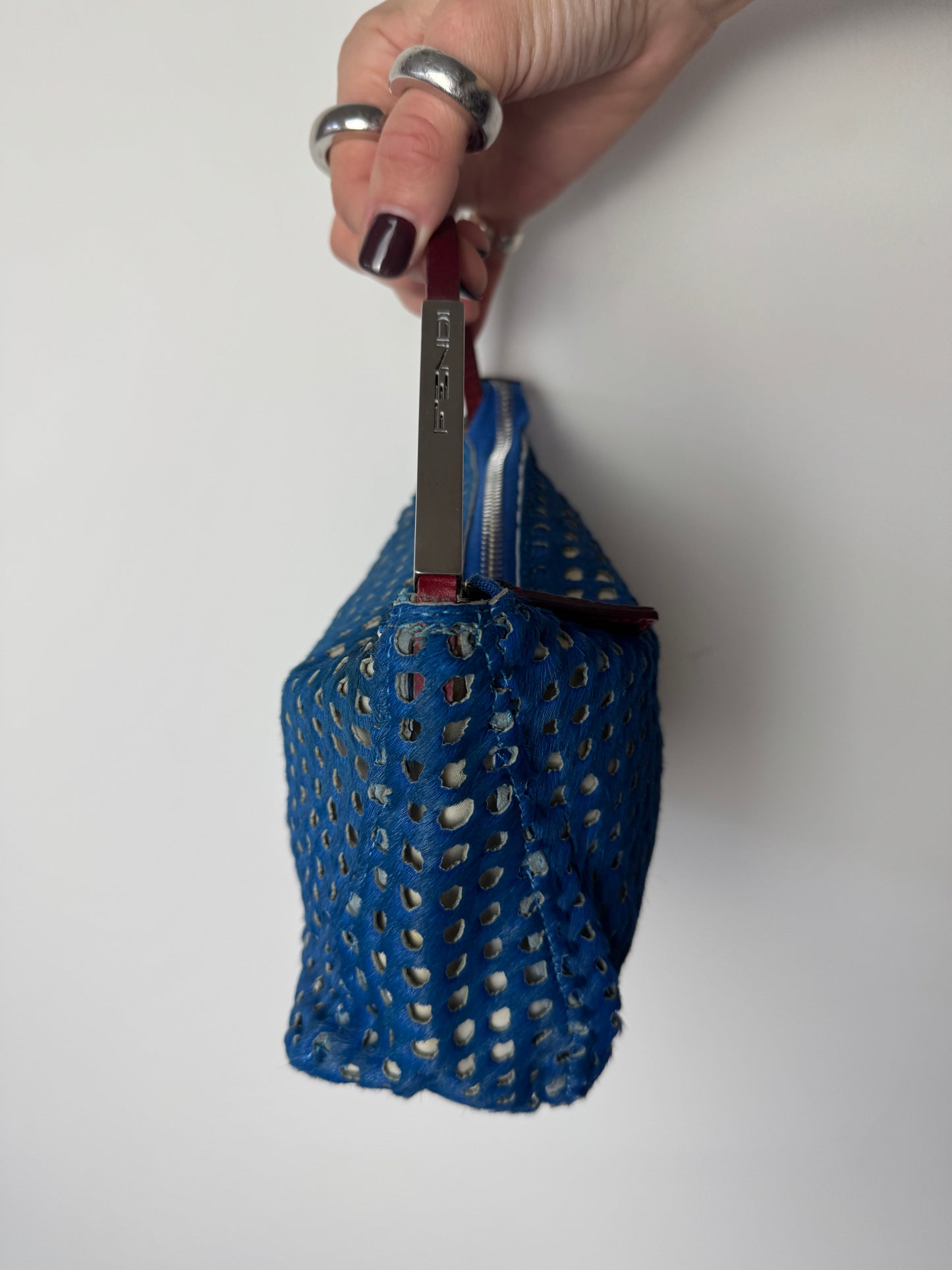 Fendi Perforated Pony Hair Mini Bag — Early to Mid 2000s