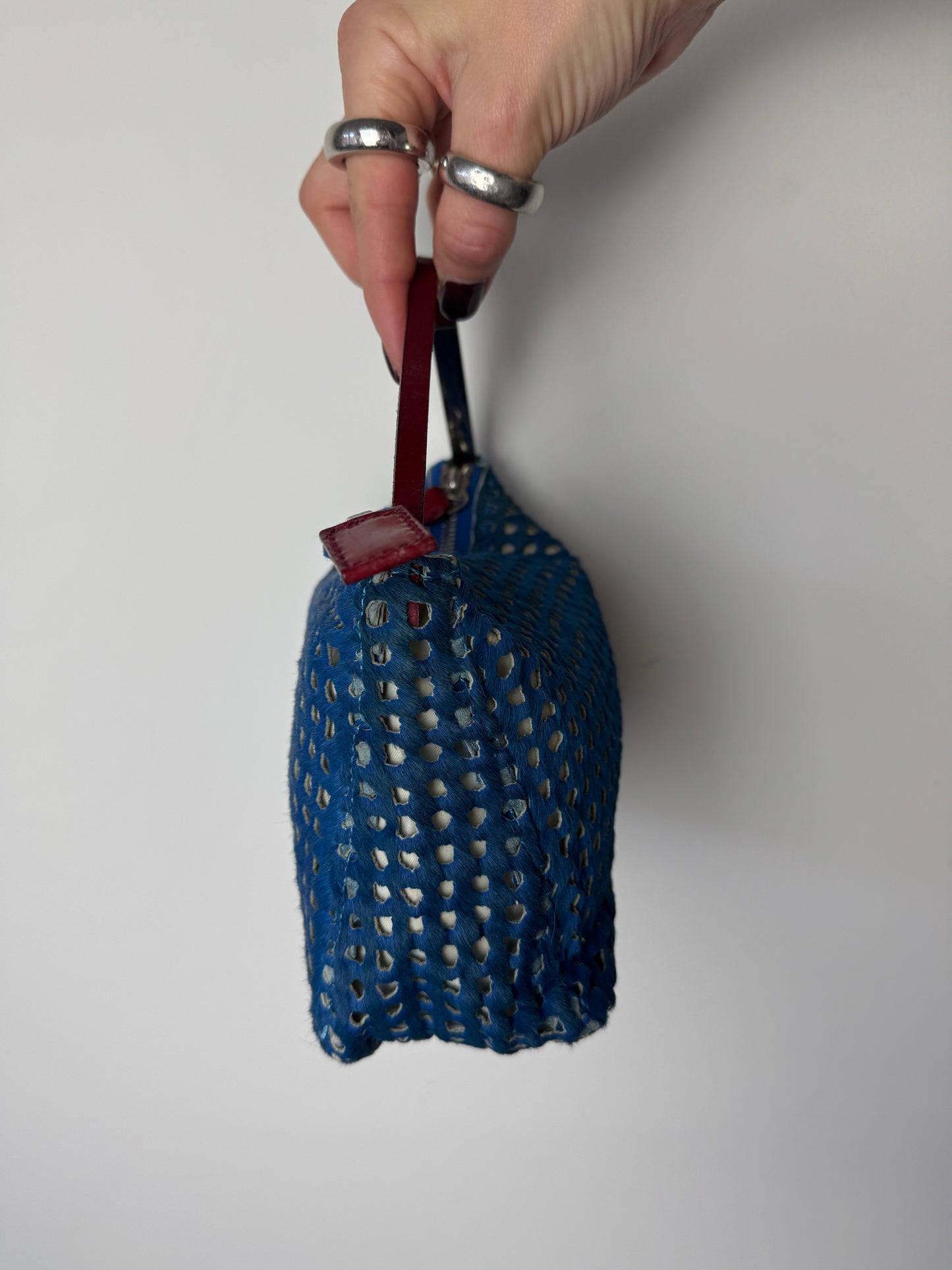 Fendi Perforated Pony Hair Mini Bag — Early to Mid 2000s