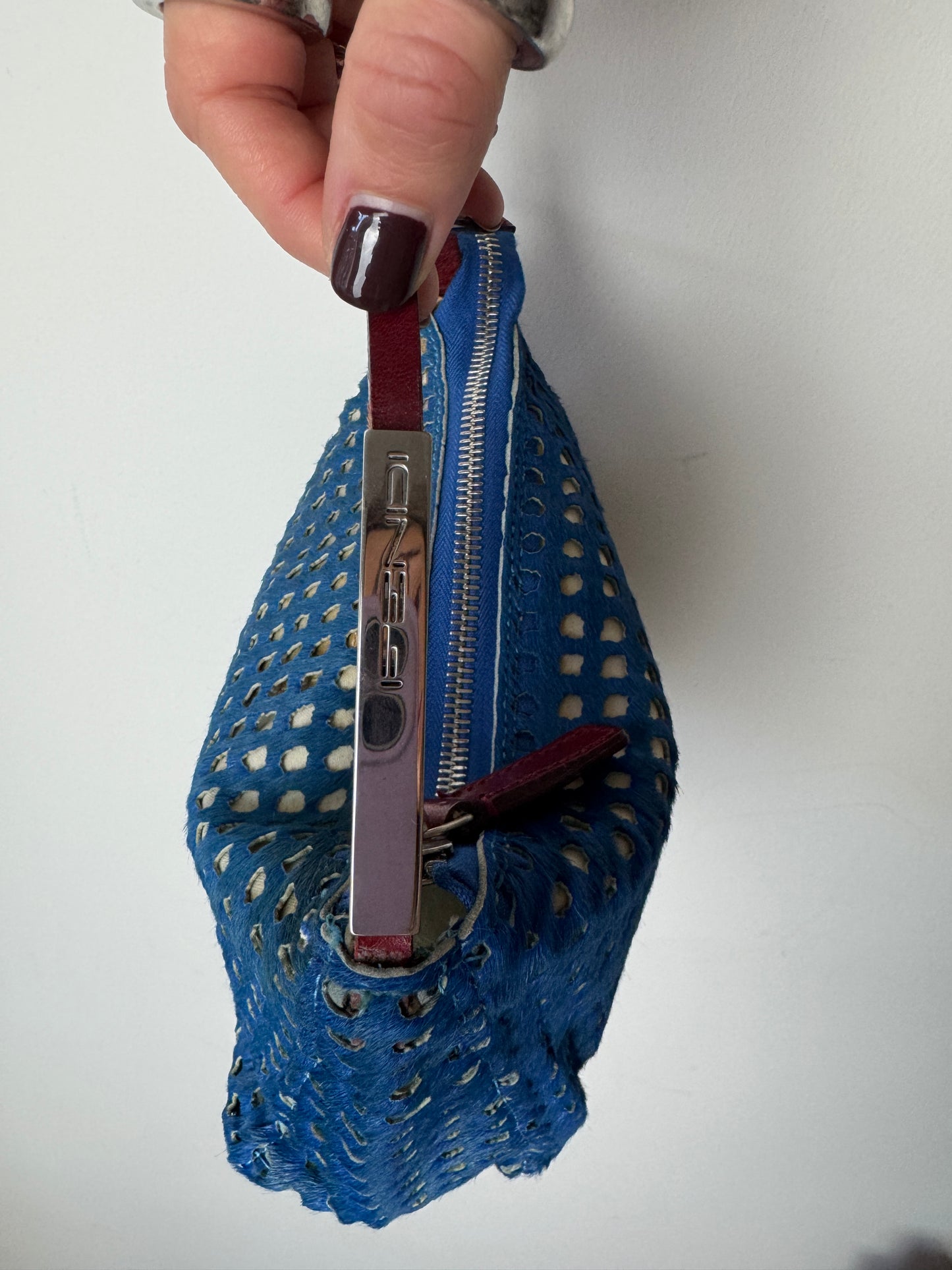 Fendi Perforated Pony Hair Mini Bag — Early to Mid 2000s