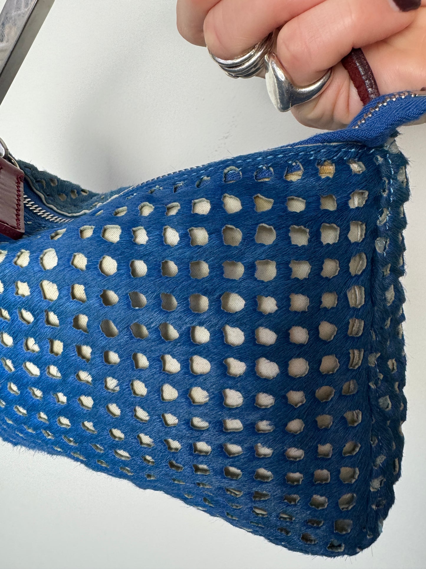 Fendi Perforated Pony Hair Mini Bag — Early to Mid 2000s