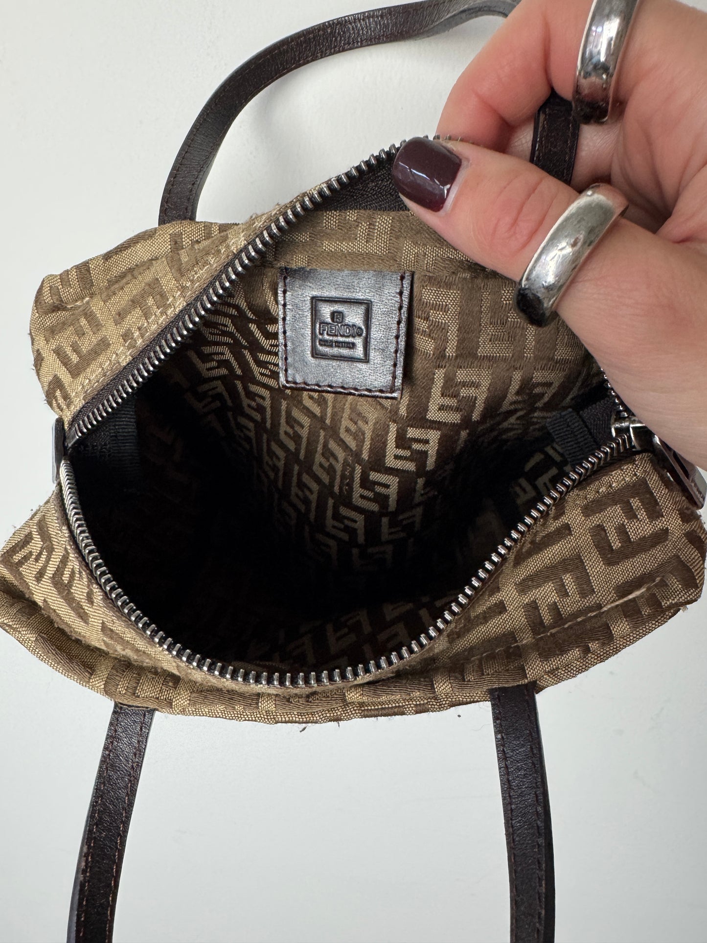 Fendi Zucchino Mini Tote — Early 2000s