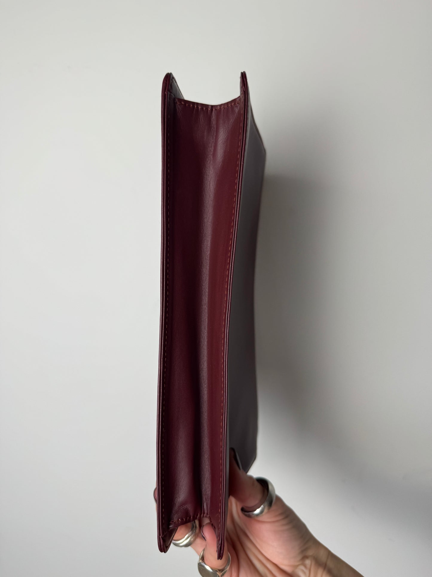 Cartier Must de Cartier Burgundy Leather Clutch — 1980s