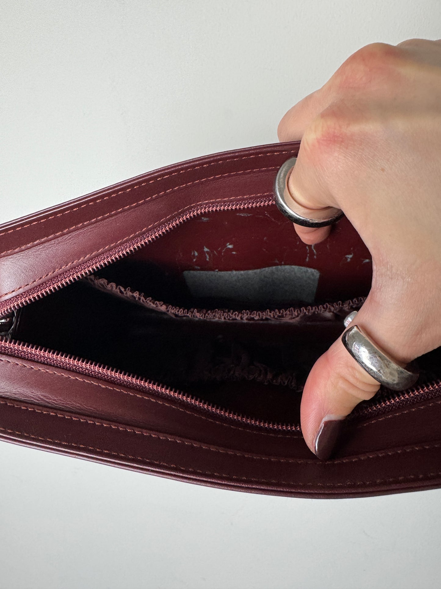 Cartier Must de Cartier Burgundy Leather Clutch — 1980s