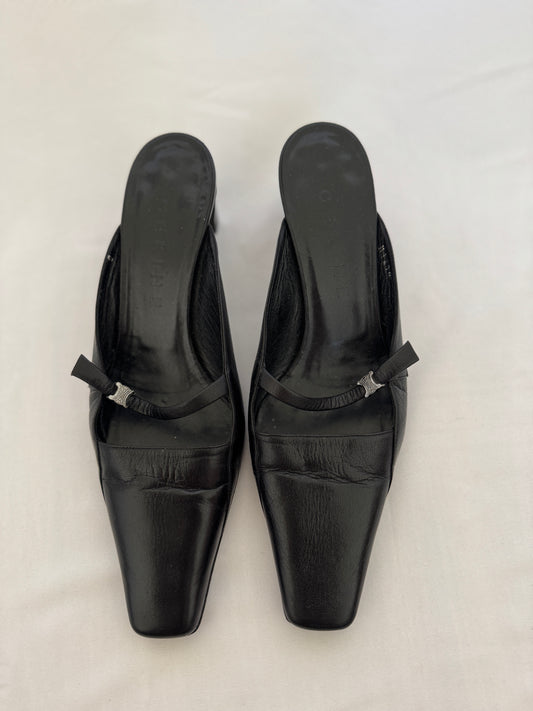 Céline Square-Toe Heeled Mules