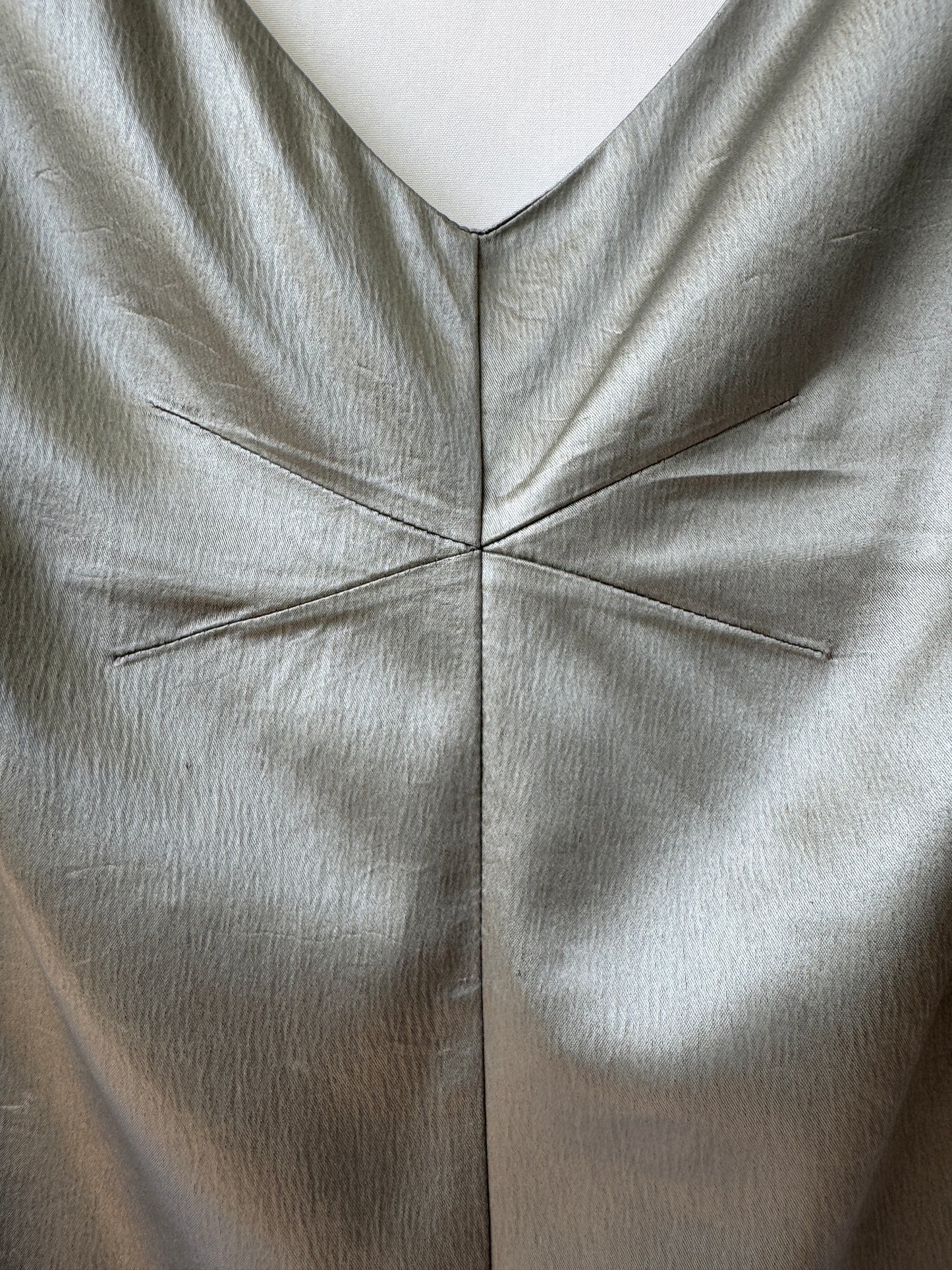 D&G Y2K Corset‑Style Camisole — Silver with Hook Detail