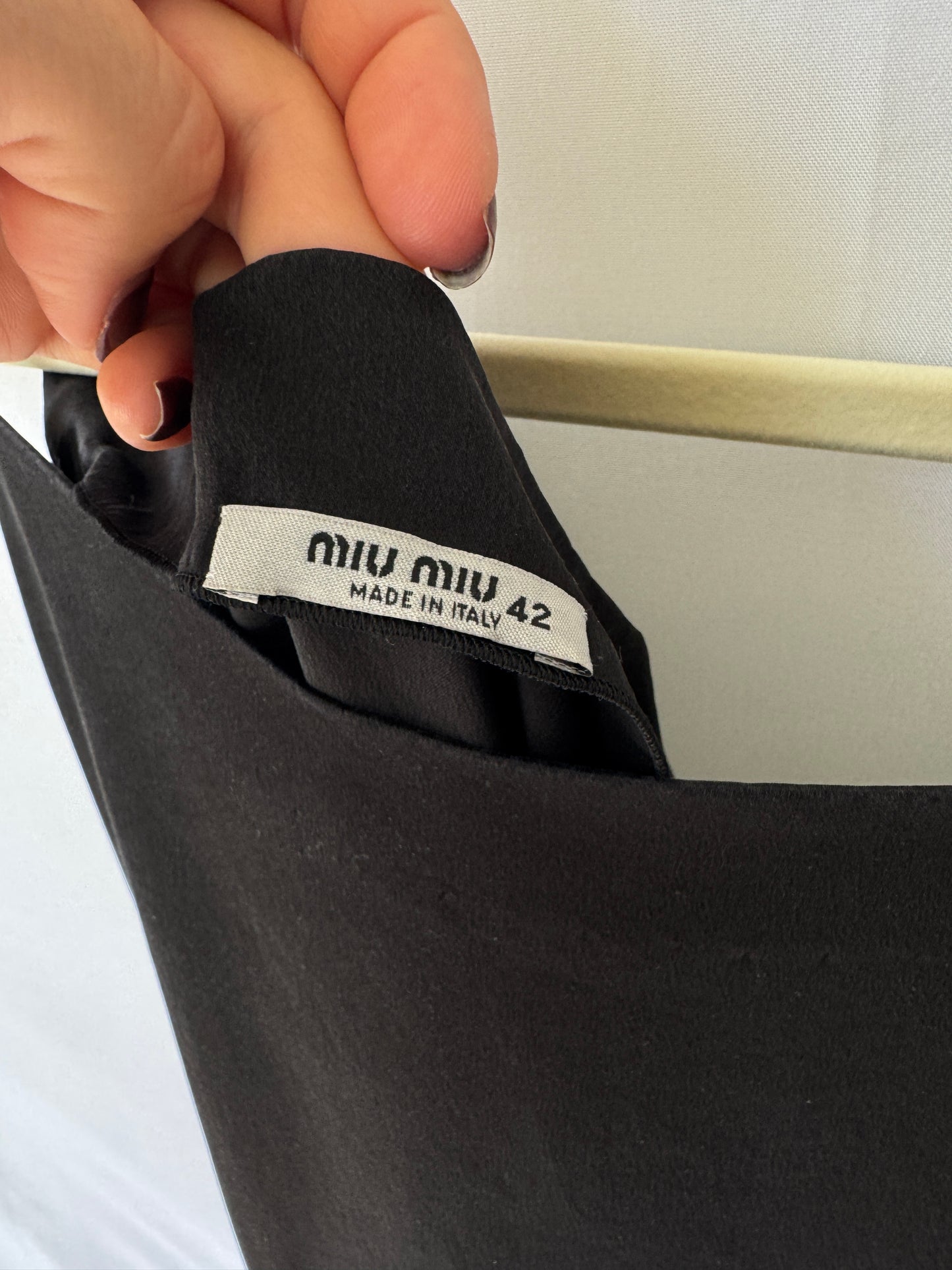 Miu Miu Black Silk Slip Dress