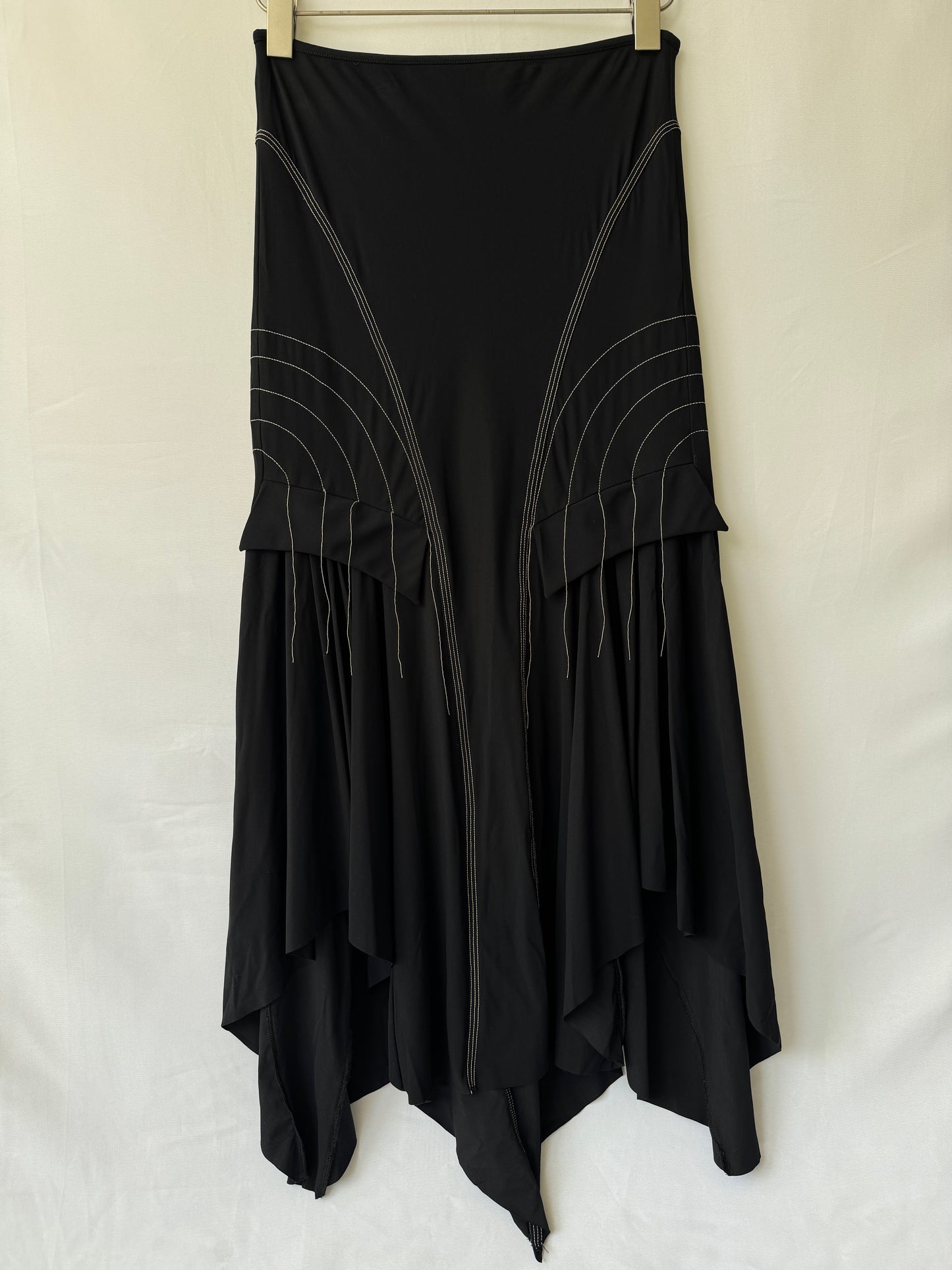 Marithé + François Girbaud Black Asymmetrical Skirt