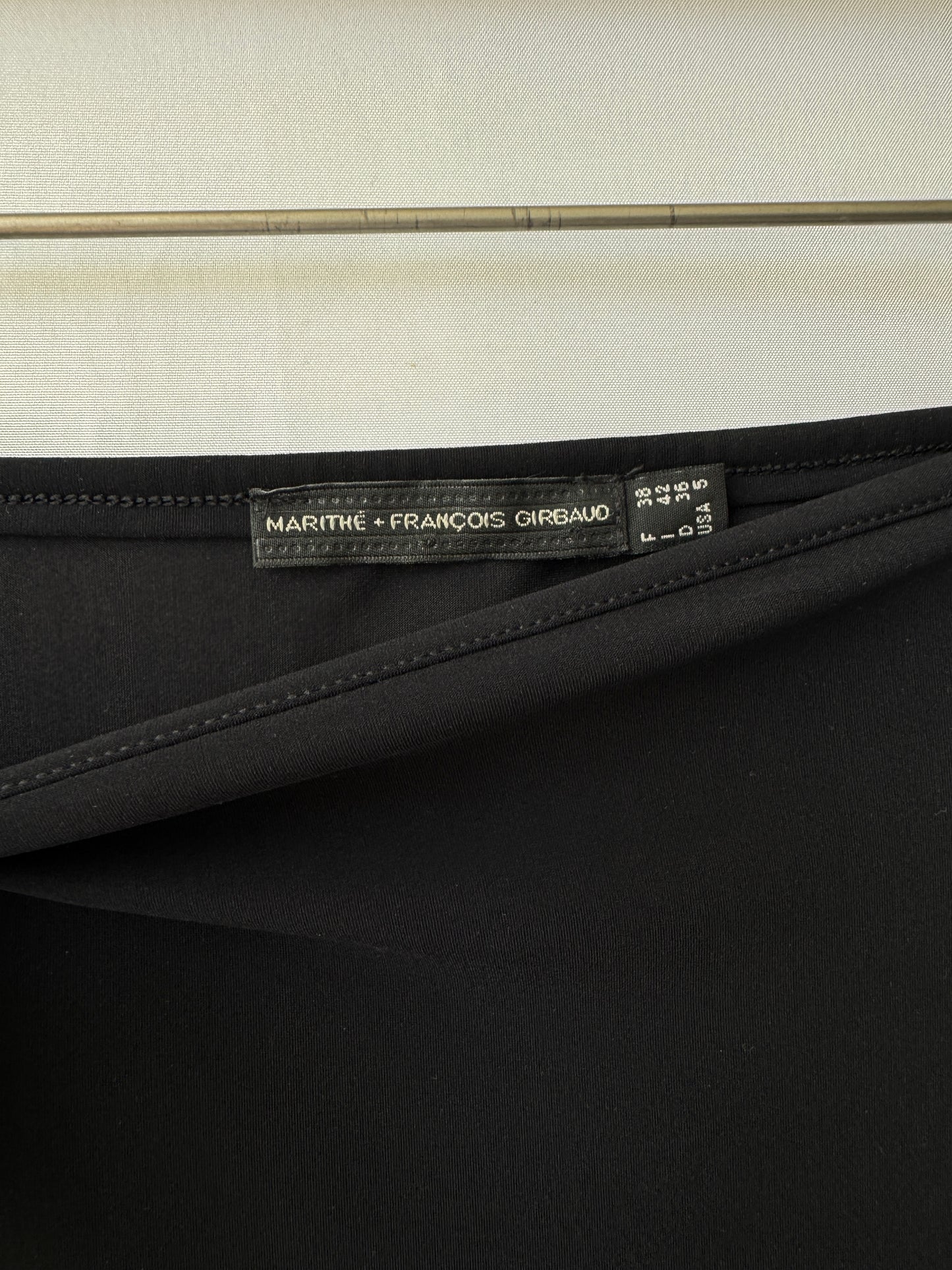 Marithé + François Girbaud Black Asymmetrical Skirt