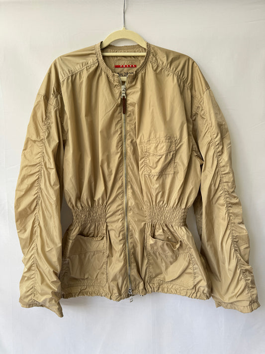 Prada Linea Rossa Cinched-Waist Nylon Jacket