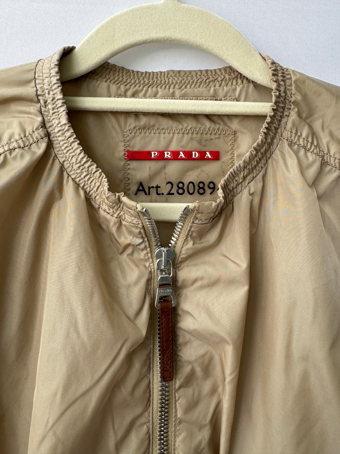 Prada Linea Rossa Cinched-Waist Nylon Jacket