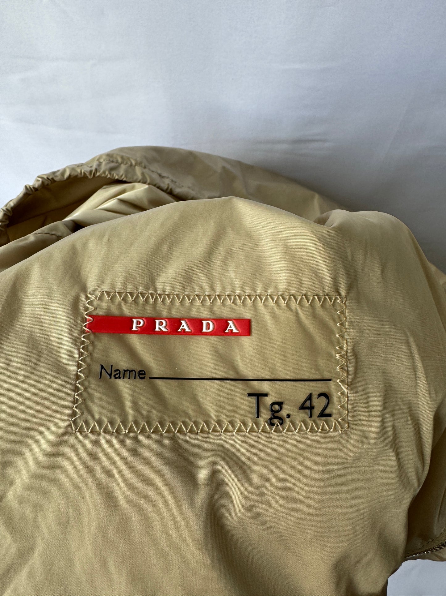 Prada Linea Rossa Cinched-Waist Nylon Jacket