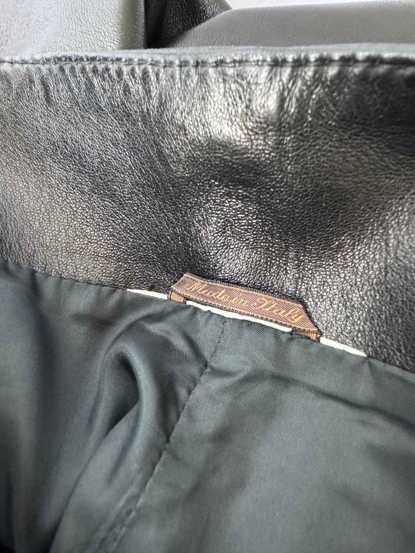 Gianfranco Ferré Leather Mini Skirt with Buttoned Strap Detail