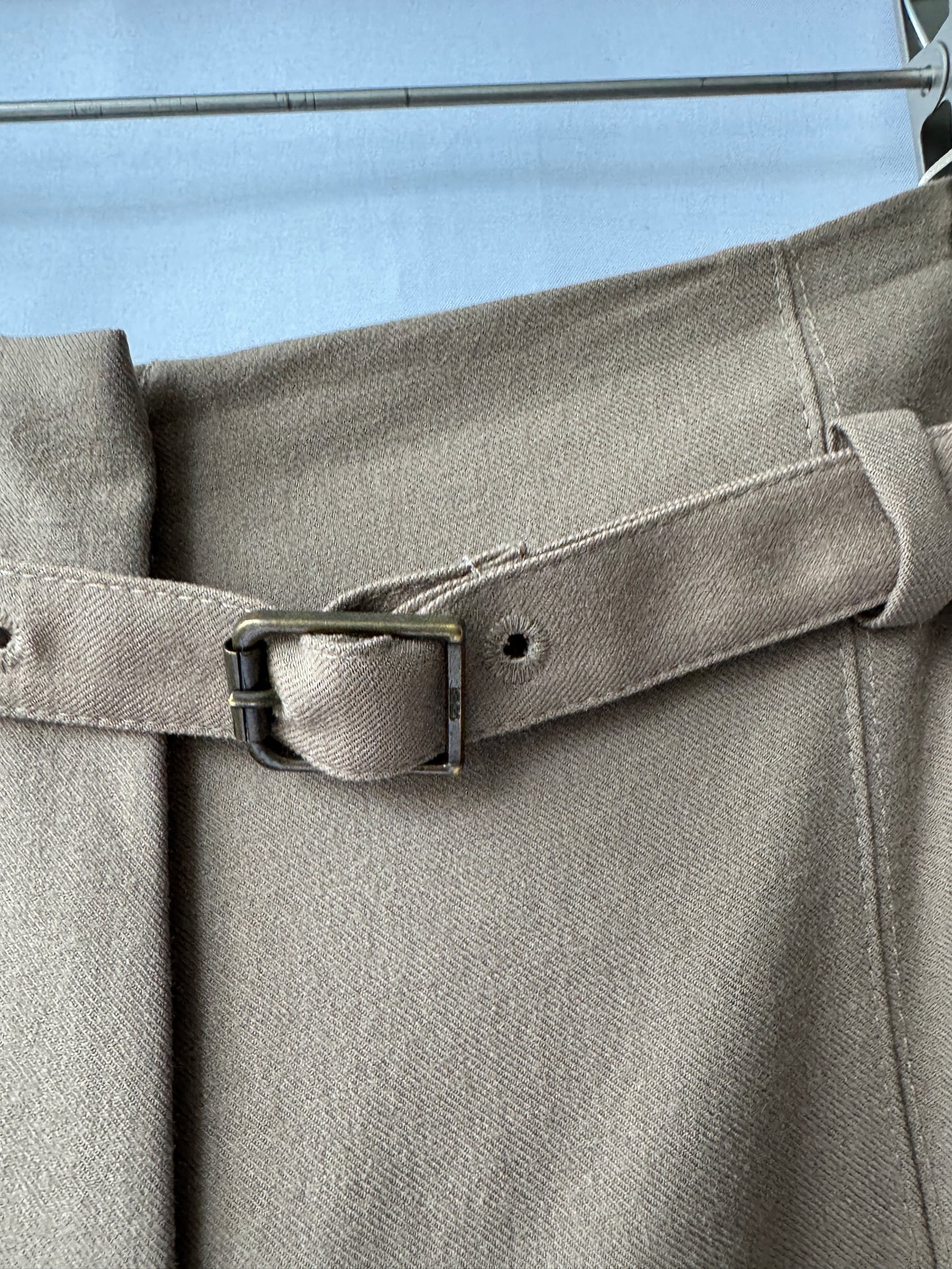 Kenzo Camel Wool Wide-Leg Trousers