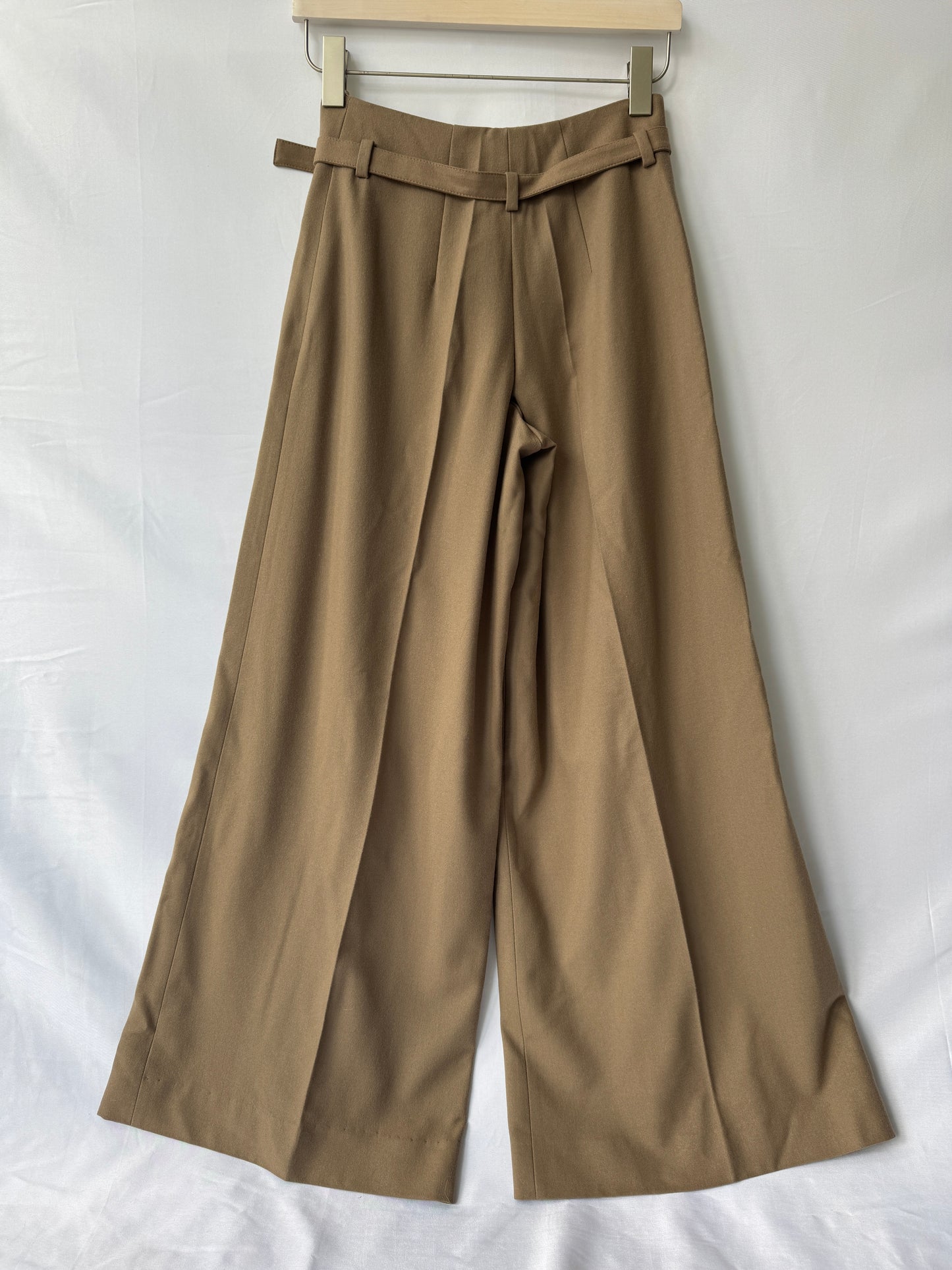 Kenzo Camel Wool Wide-Leg Trousers