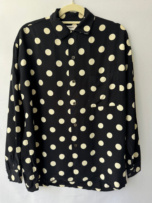 Equipment Black & White Polka Dot Blouse