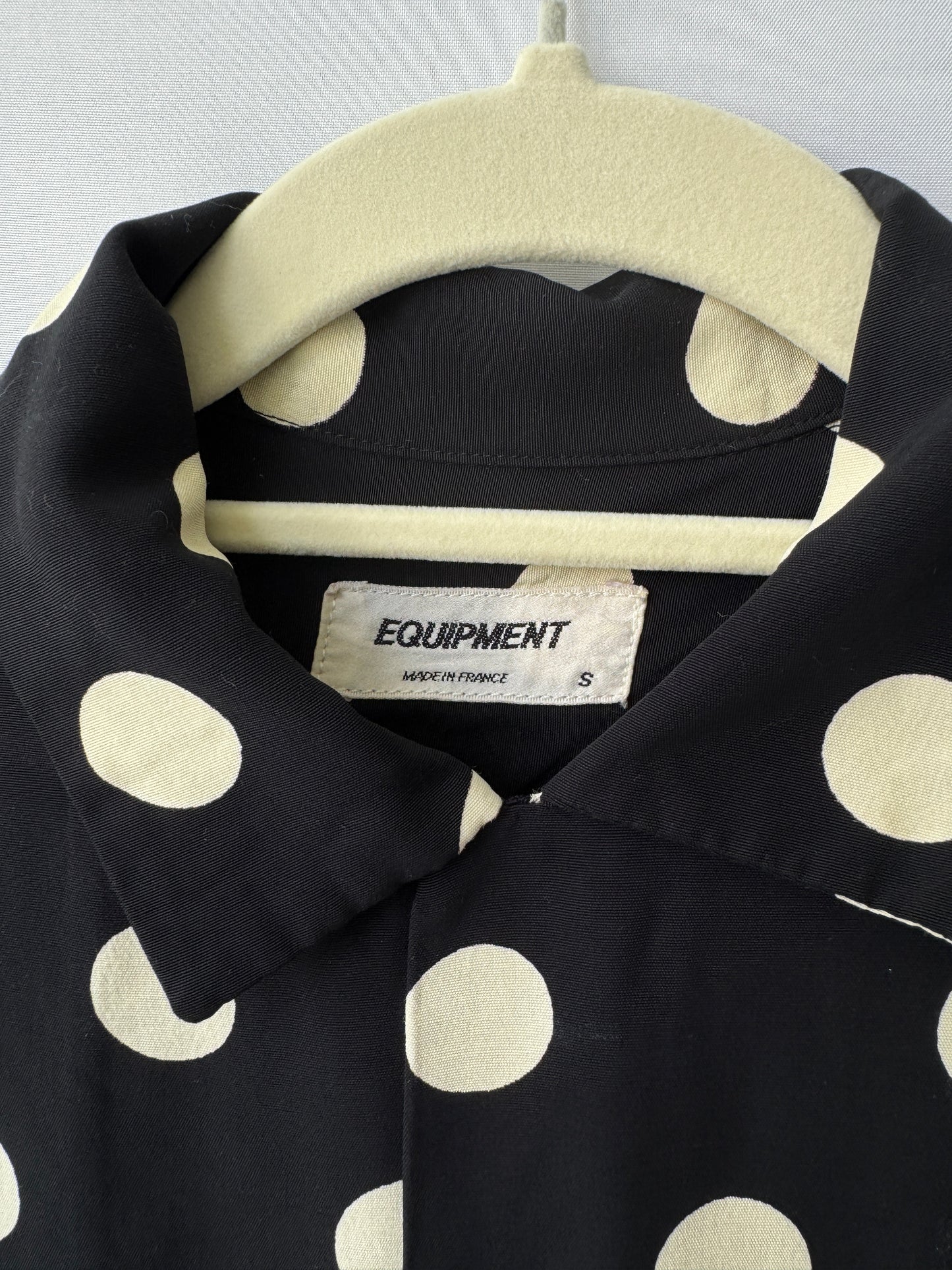 Equipment Black & White Polka Dot Blouse