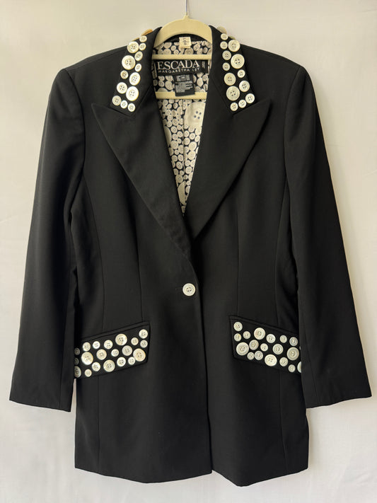 Escada Button-Trim Blazer