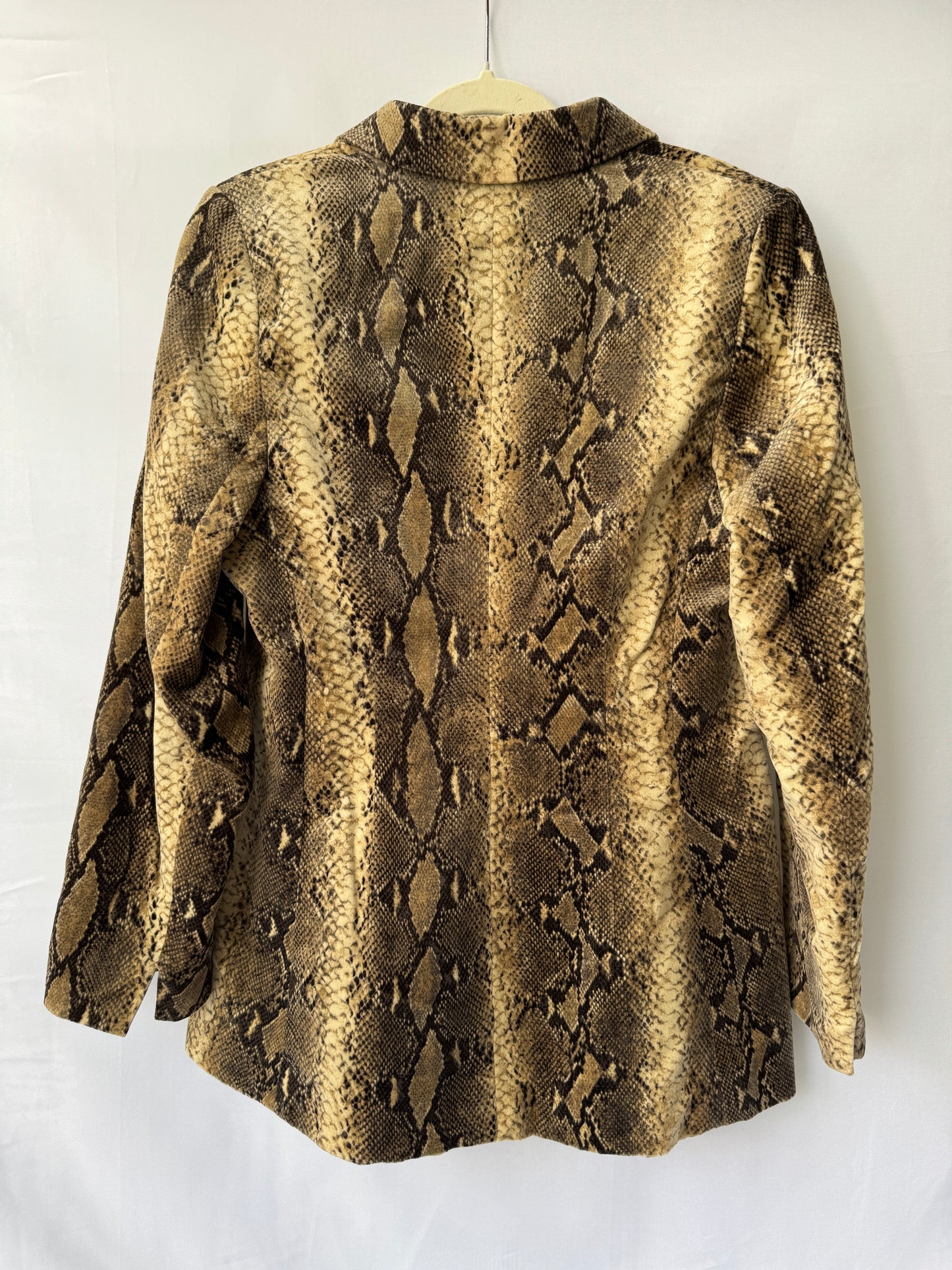 Valentino Miss V Velvet Snakeskin Blazer