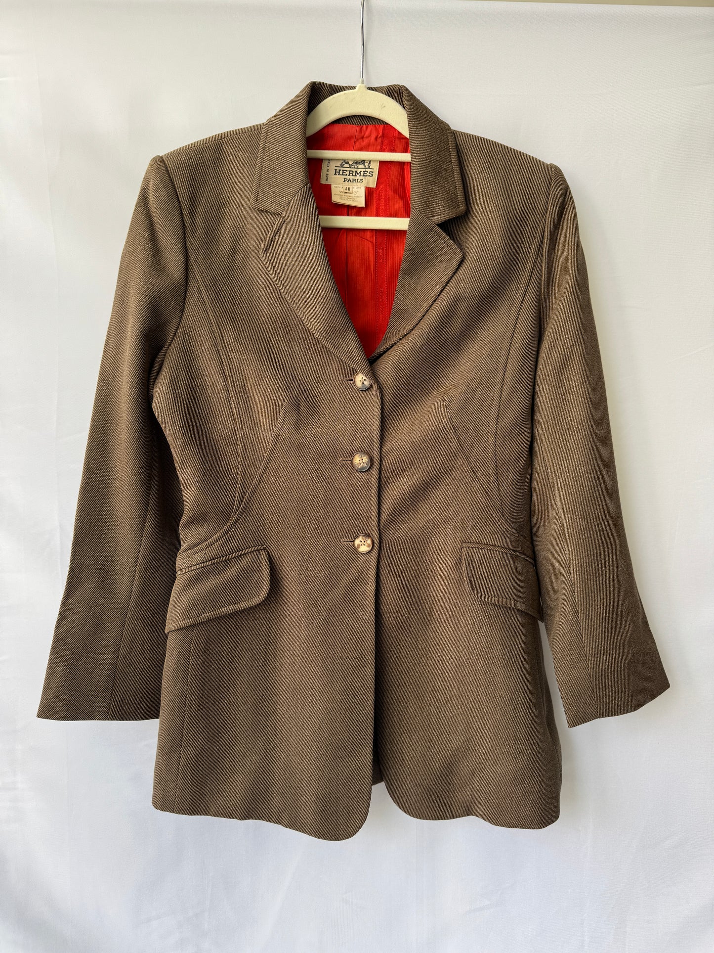 Hermès Paris Sculpted Wool Blazer