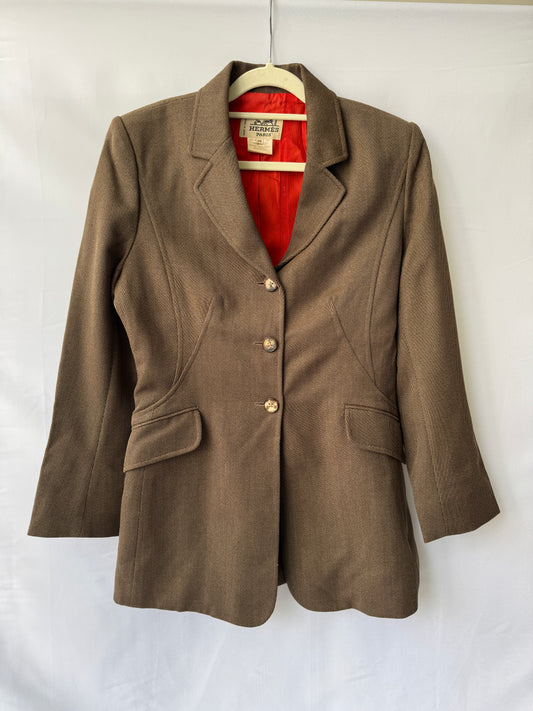 Hermès Paris Sculpted Wool Blazer