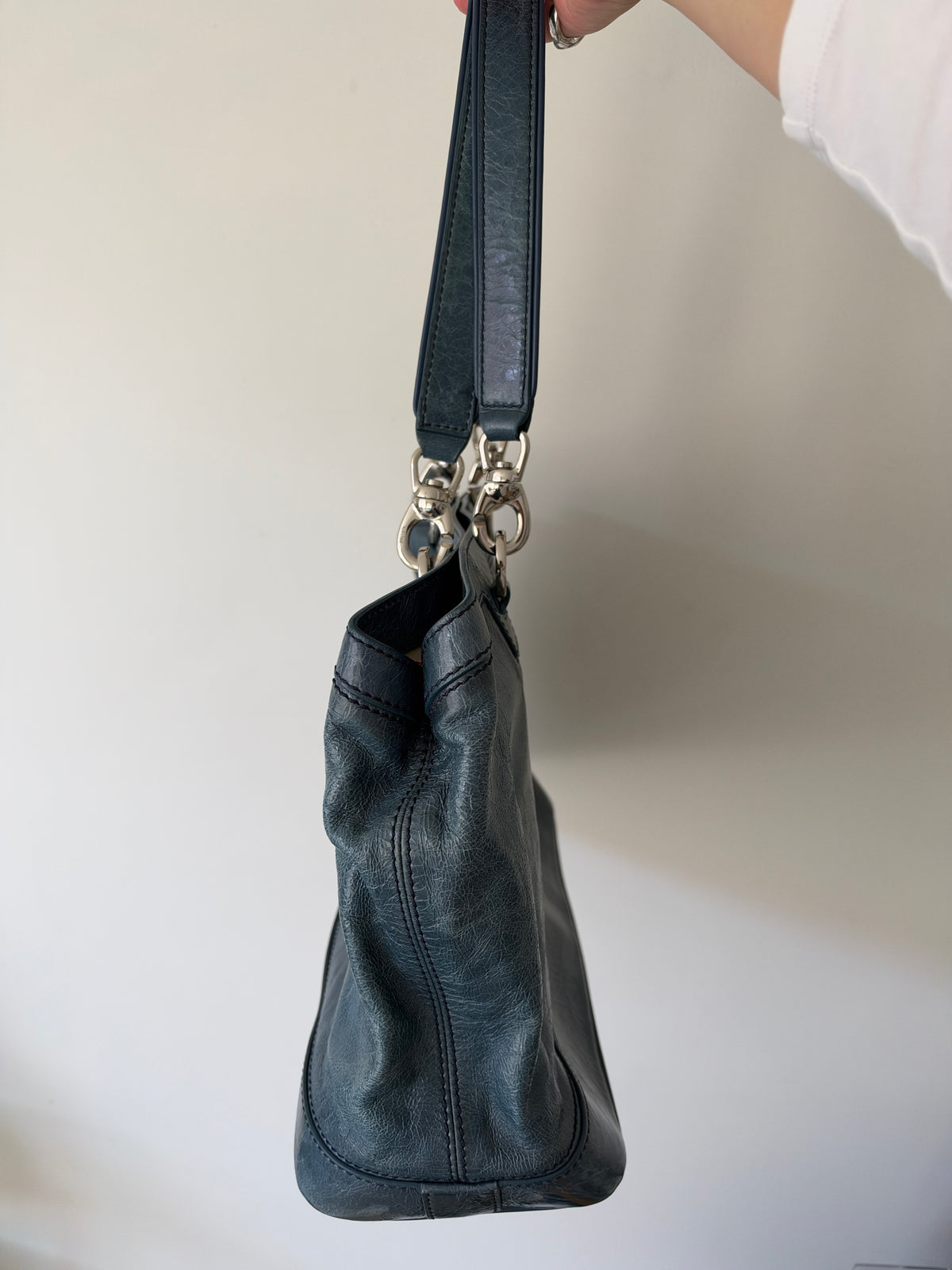 Céline Crinkled Leather Triomphe Tote by Ivana Omazic — 2008