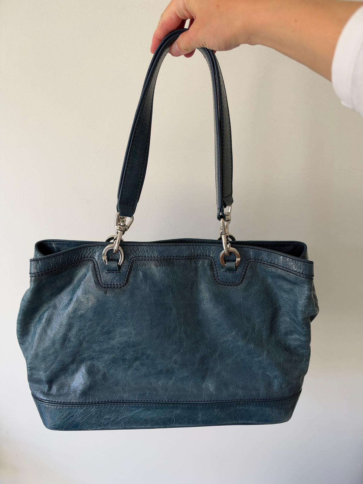 Céline Crinkled Leather Triomphe Tote by Ivana Omazic — 2008
