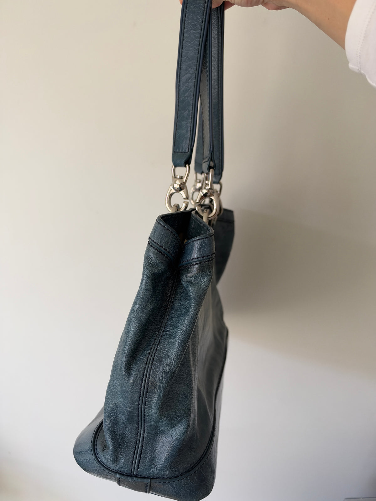 Céline Crinkled Leather Triomphe Tote by Ivana Omazic — 2008