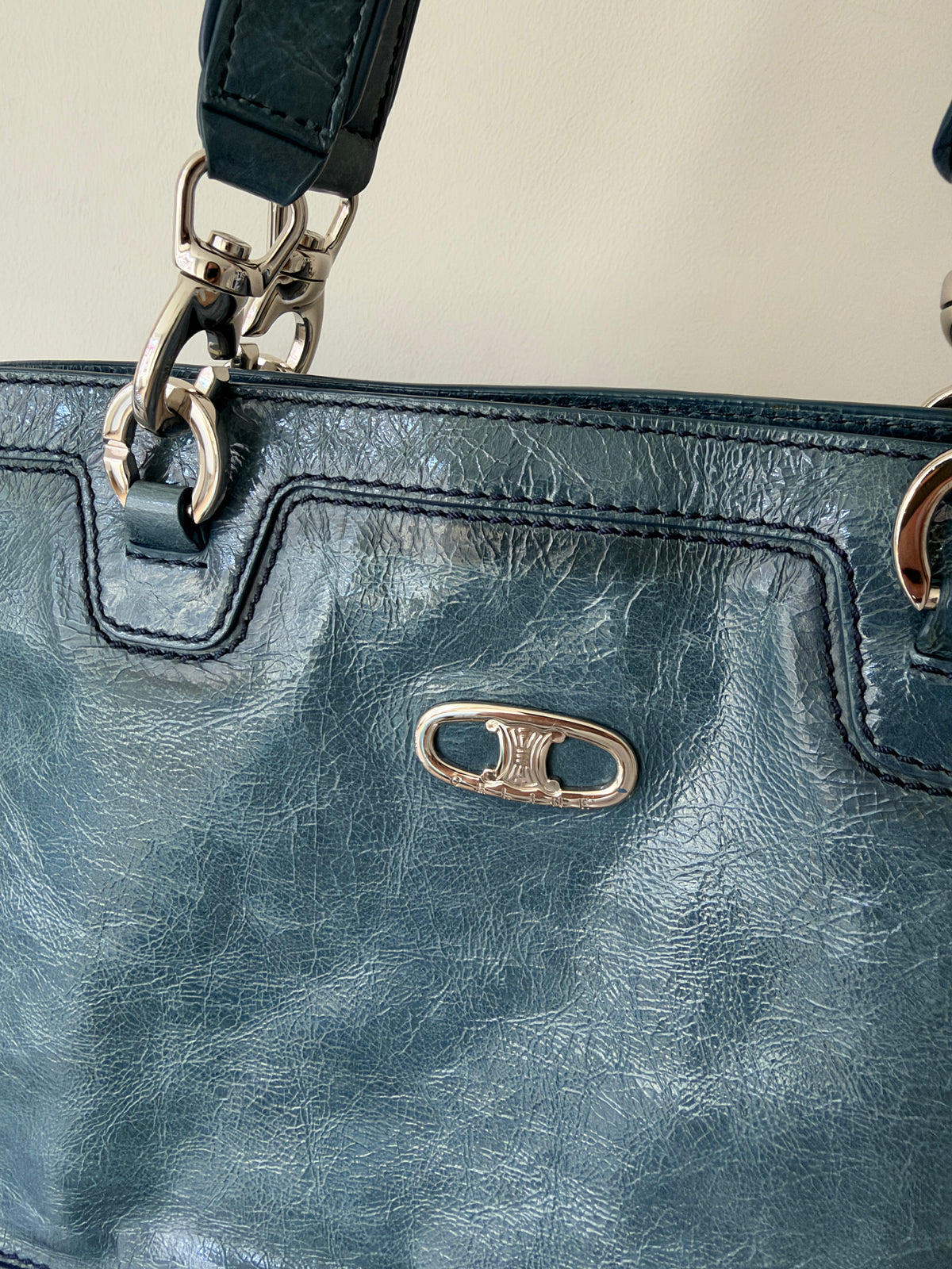 Céline Crinkled Leather Triomphe Tote by Ivana Omazic — 2008