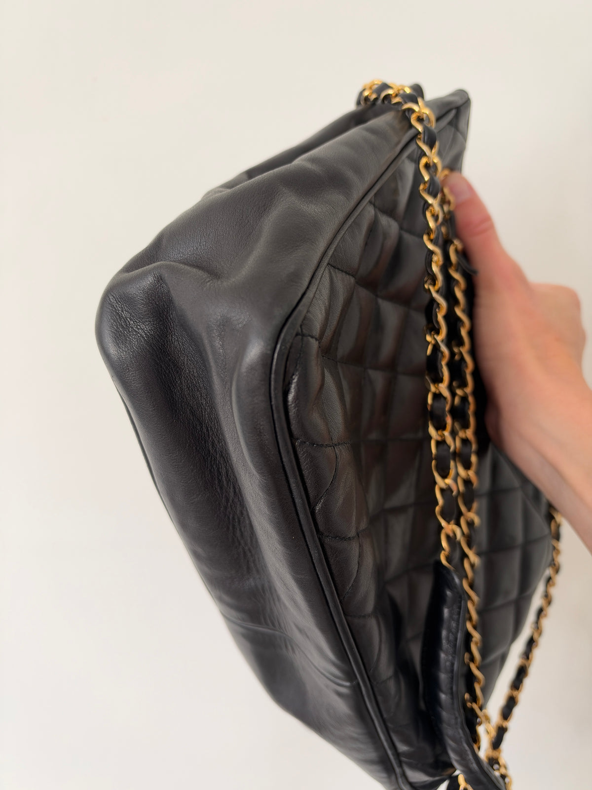 Vintage Chanel Quilted CC Charm Chain Tote — 1986–1988, Karl Lagerfeld Era