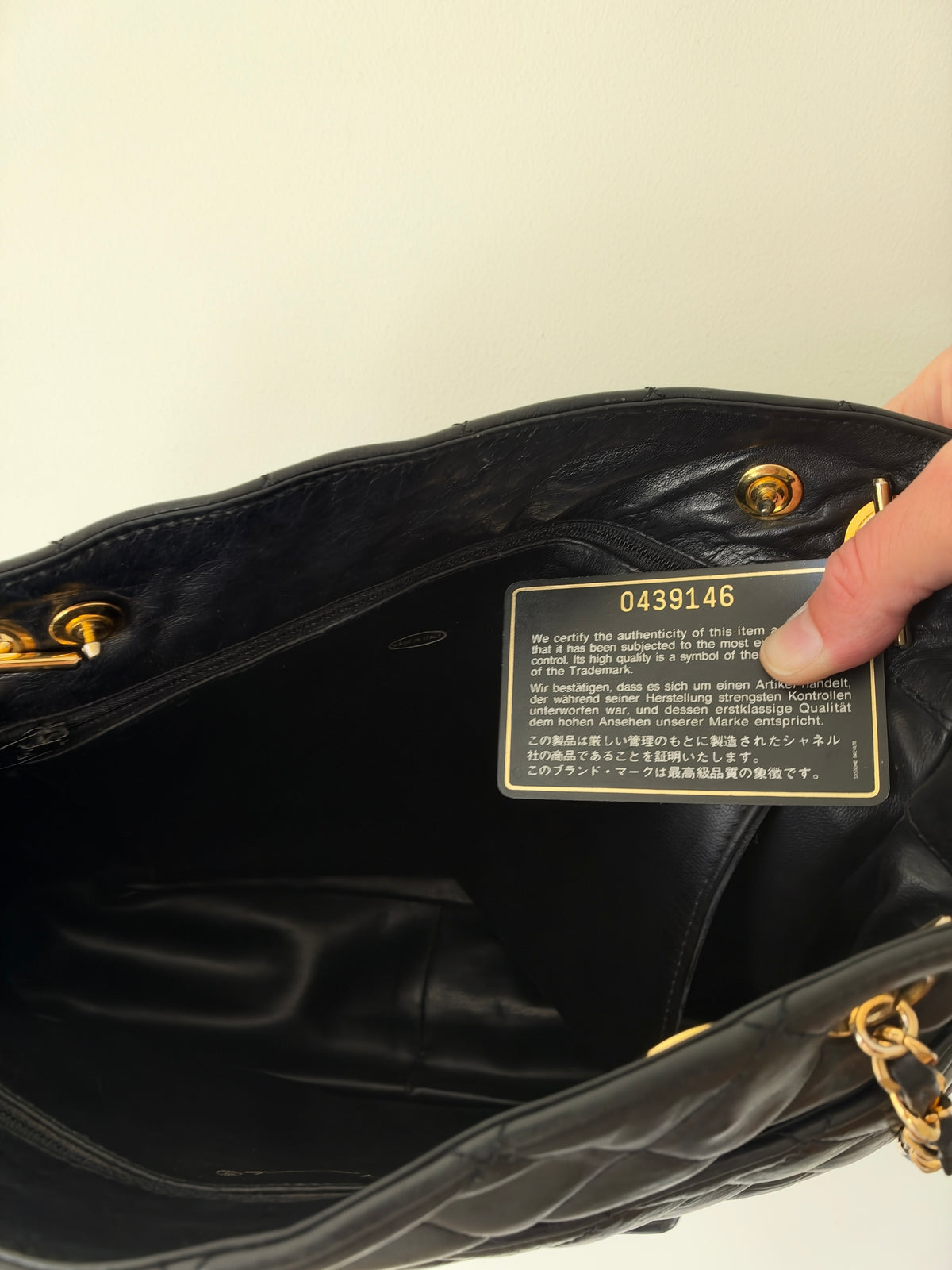 Vintage Chanel Quilted CC Charm Chain Tote — 1986–1988, Karl Lagerfeld Era