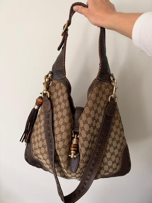 Gucci New Jackie GG Canvas Hobo — c. 2009, Frida Giannini Era