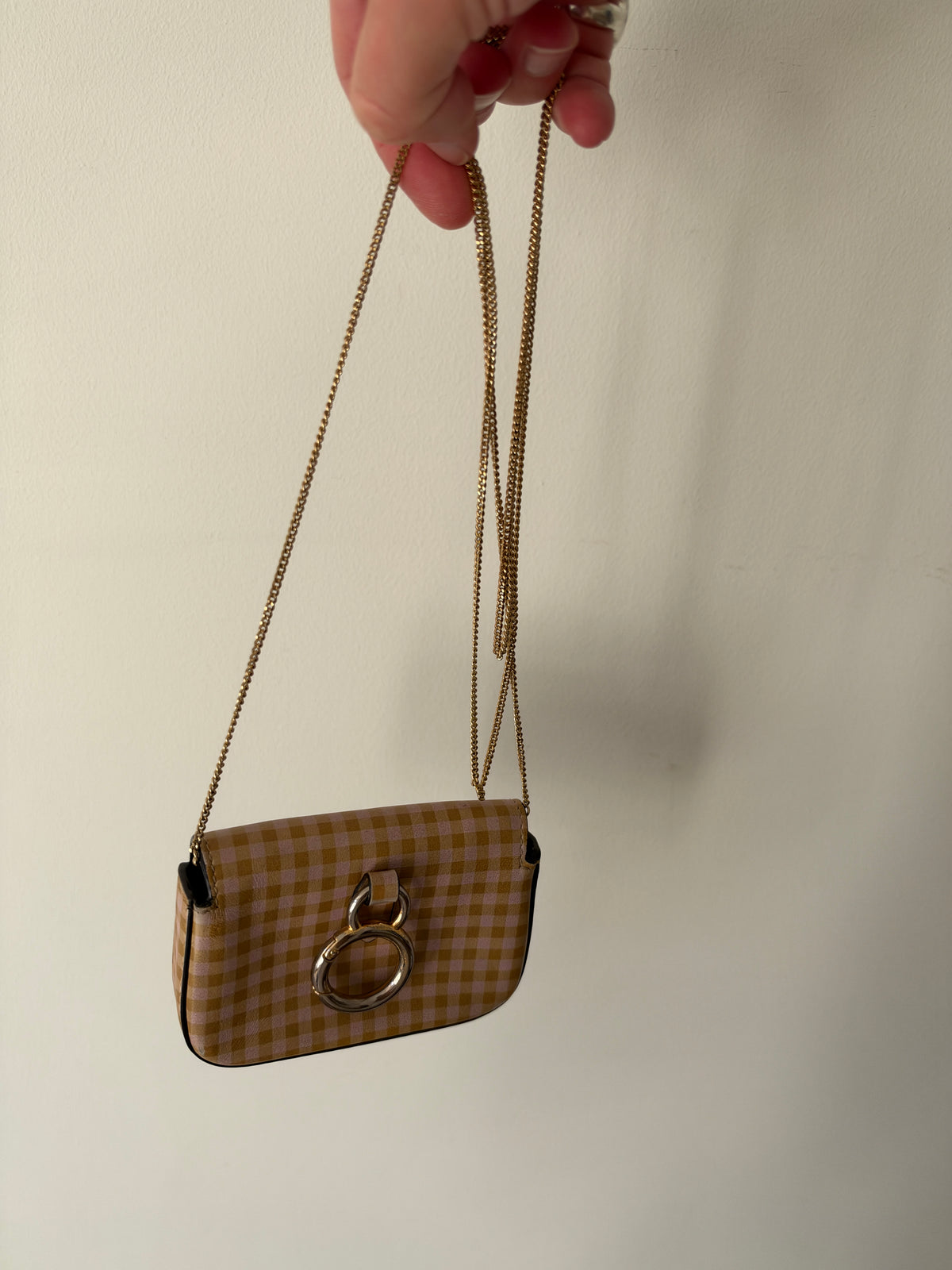 Fendi Gingham Nano Baguette