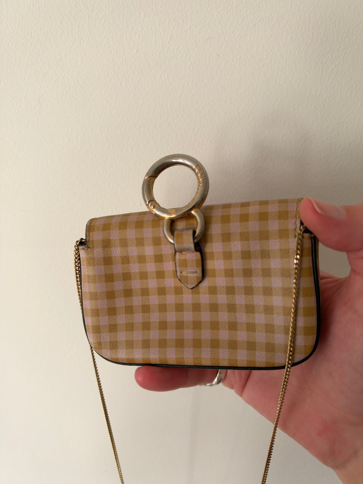 Fendi Gingham Nano Baguette