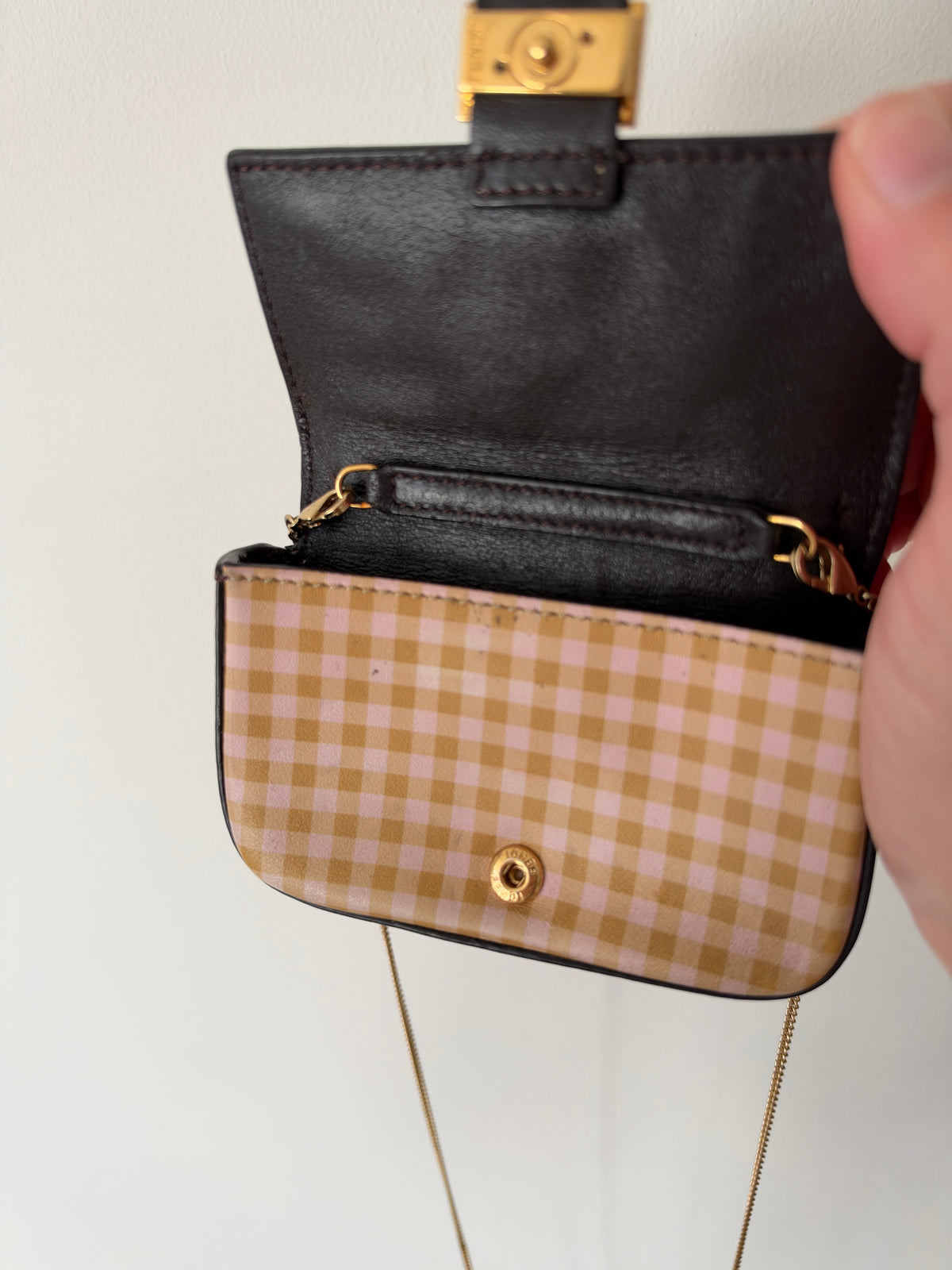 Fendi Gingham Nano Baguette