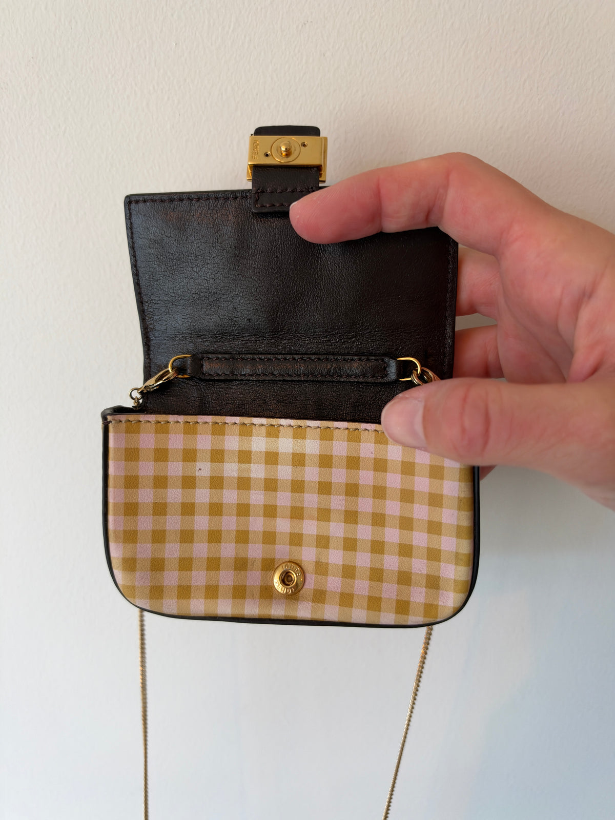 Fendi Gingham Nano Baguette