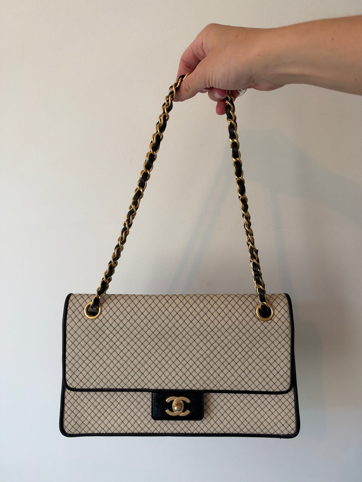 Vintage Chanel E/W Jersey Flap Bag — 2002–2003, Karl Lagerfeld Era