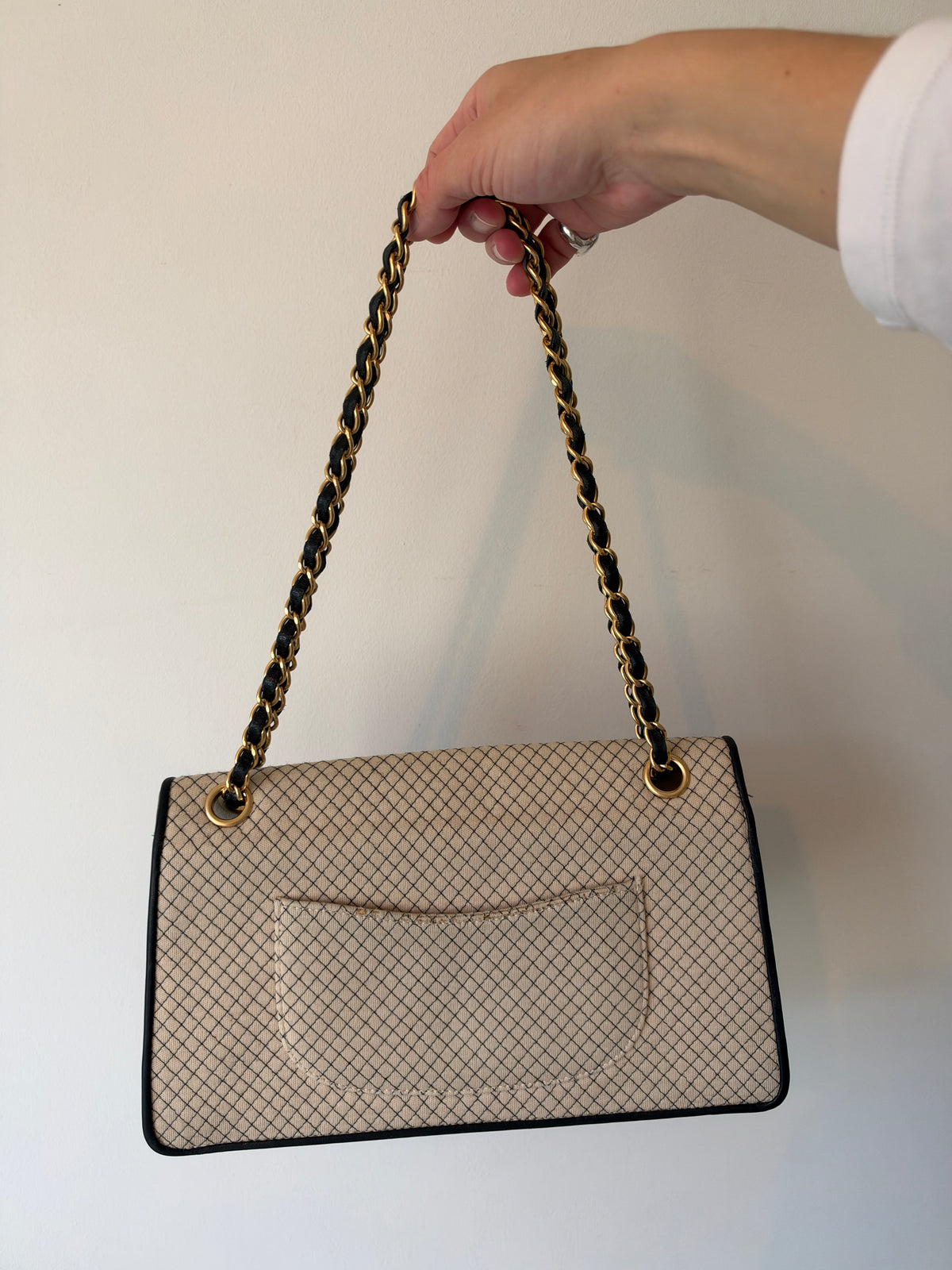Vintage Chanel E/W Jersey Flap Bag — 2002–2003, Karl Lagerfeld Era