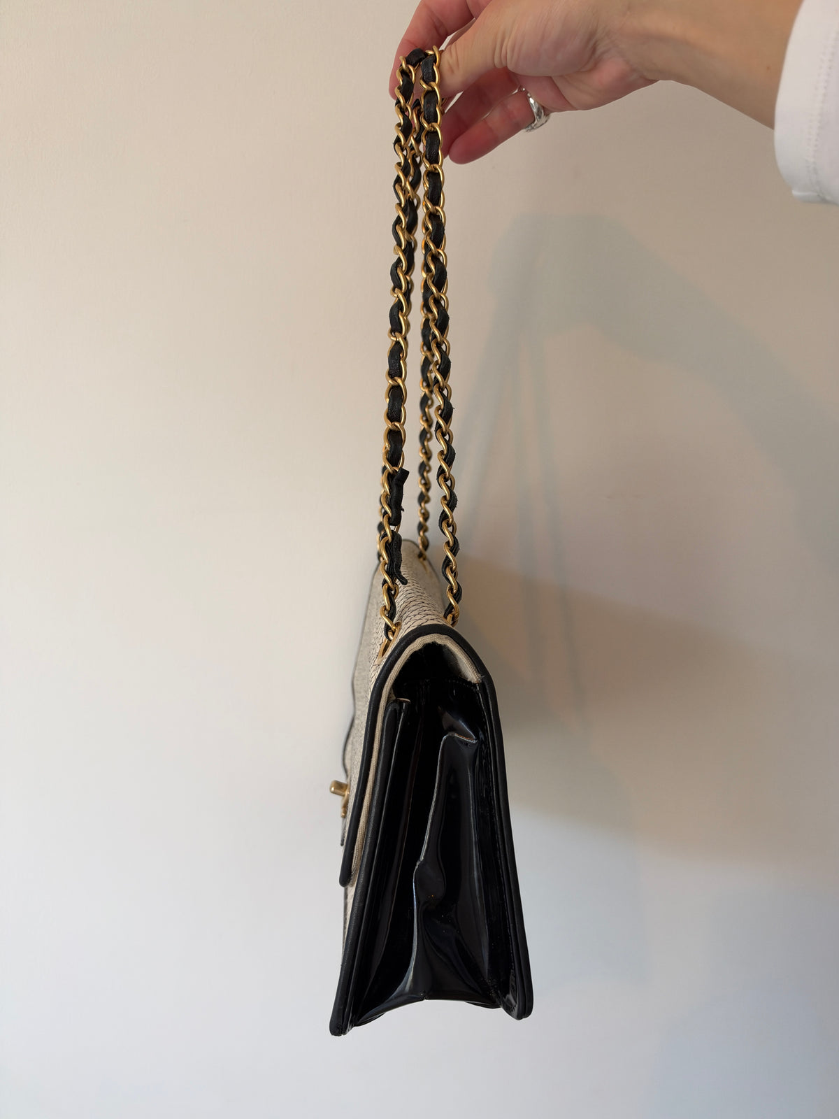 Vintage Chanel E/W Jersey Flap Bag — 2002–2003, Karl Lagerfeld Era