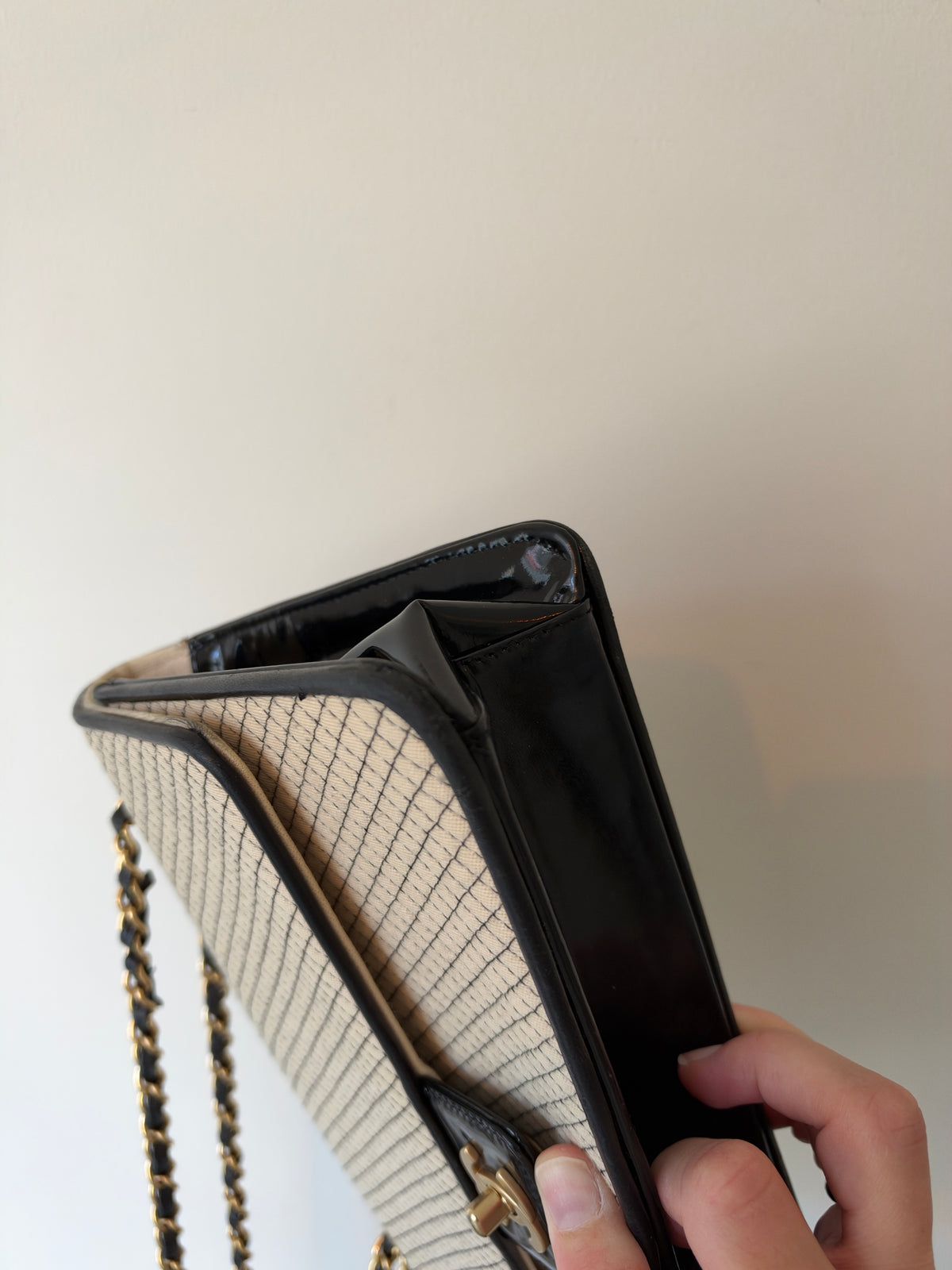 Vintage Chanel E/W Jersey Flap Bag — 2002–2003, Karl Lagerfeld Era
