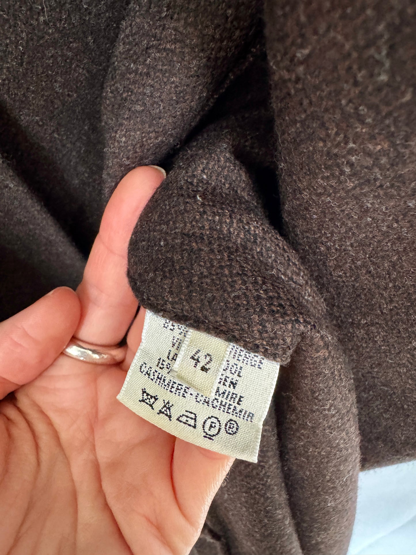 Hermès Wool–Cashmere Longline Vest (FR 42) — Made in France