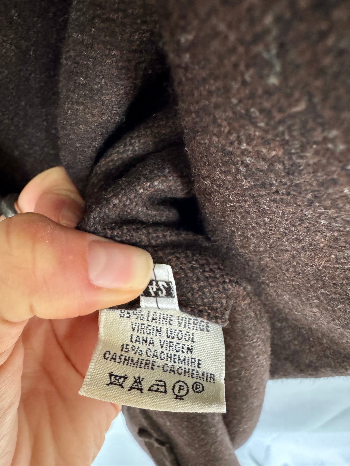 Hermès Wool–Cashmere Longline Vest (FR 42) — Made in France