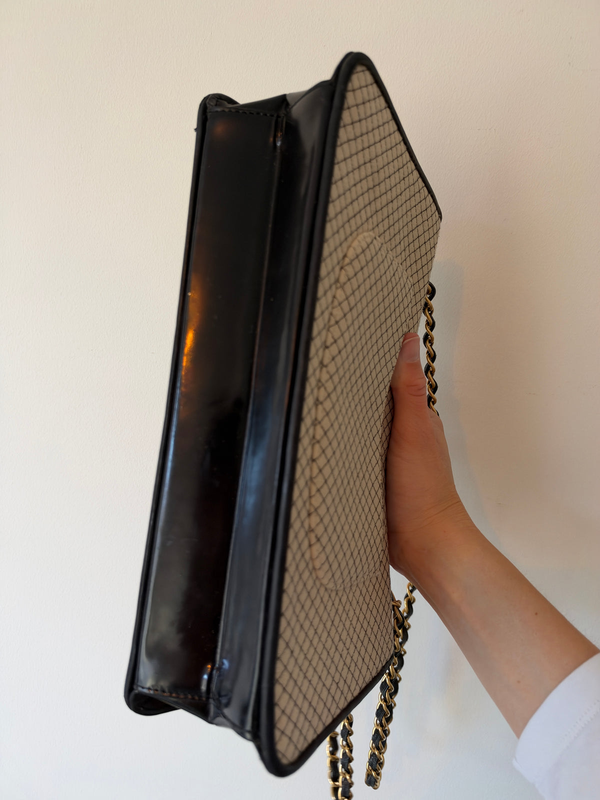 Vintage Chanel E/W Jersey Flap Bag — 2002–2003, Karl Lagerfeld Era
